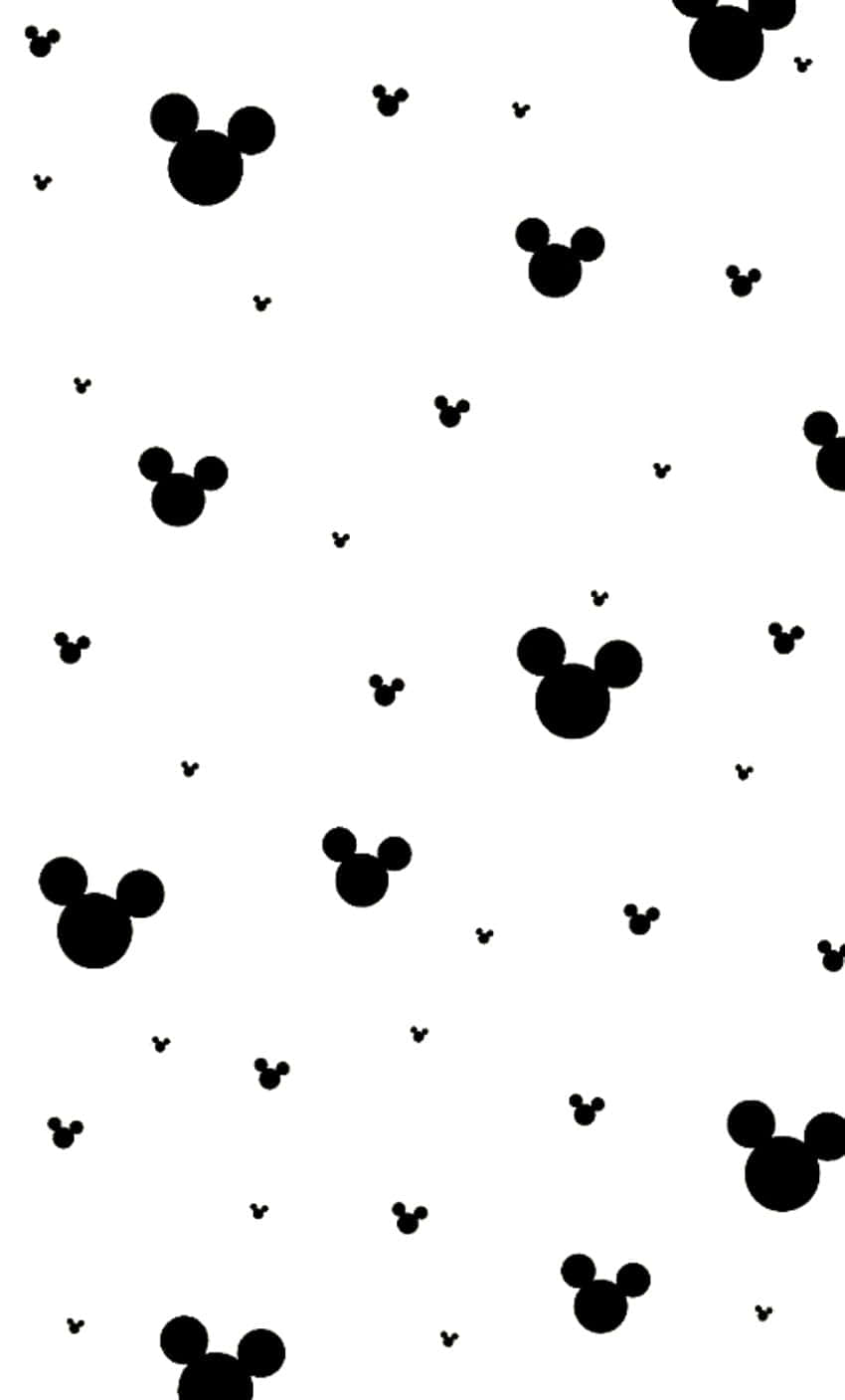 Black Mickey Mouse, Mickey Mouse head silhouettes, white background, HD Phone Wallpaper