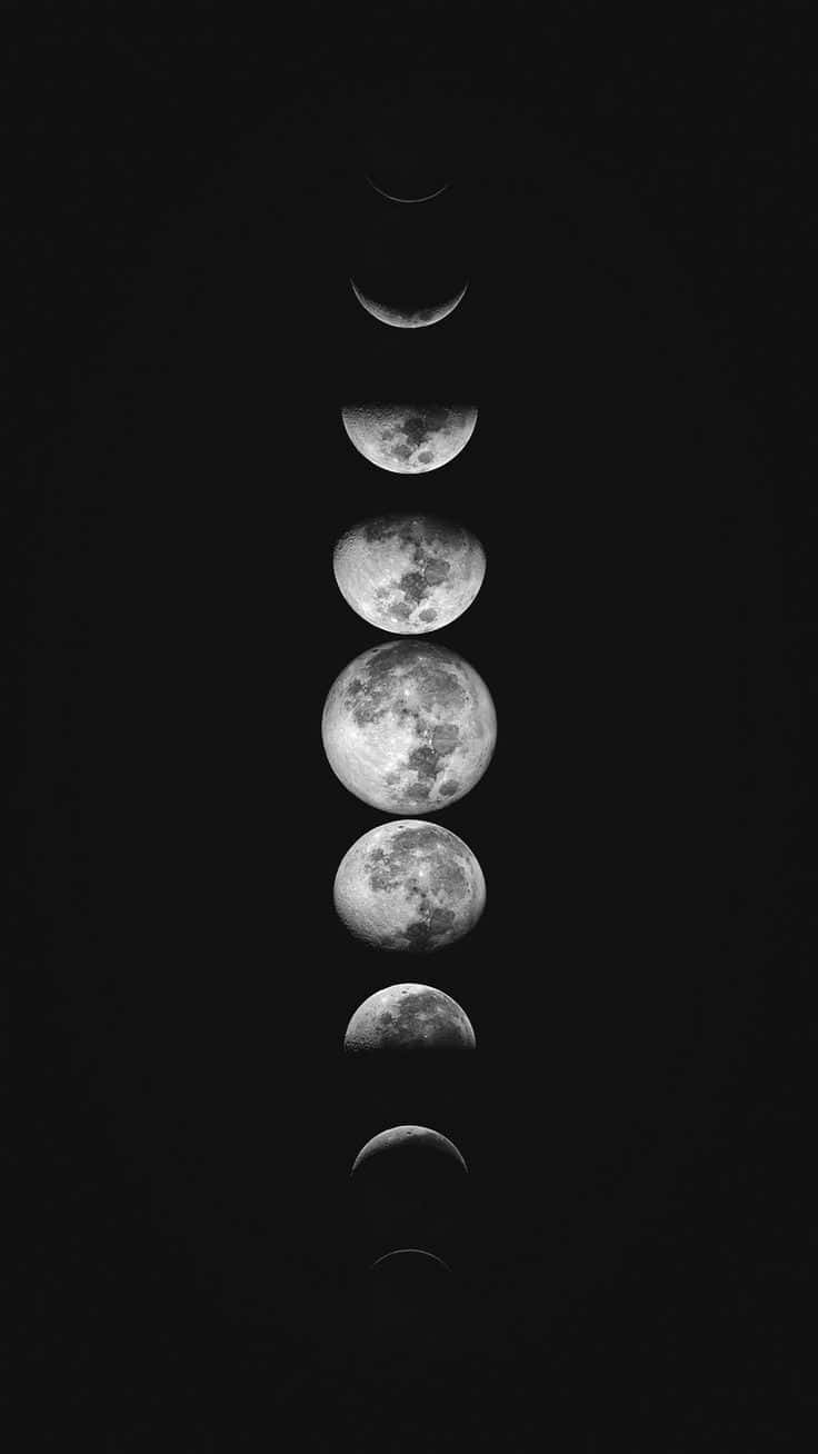 moon phases, crescent, full, HD Phone Wallpaper