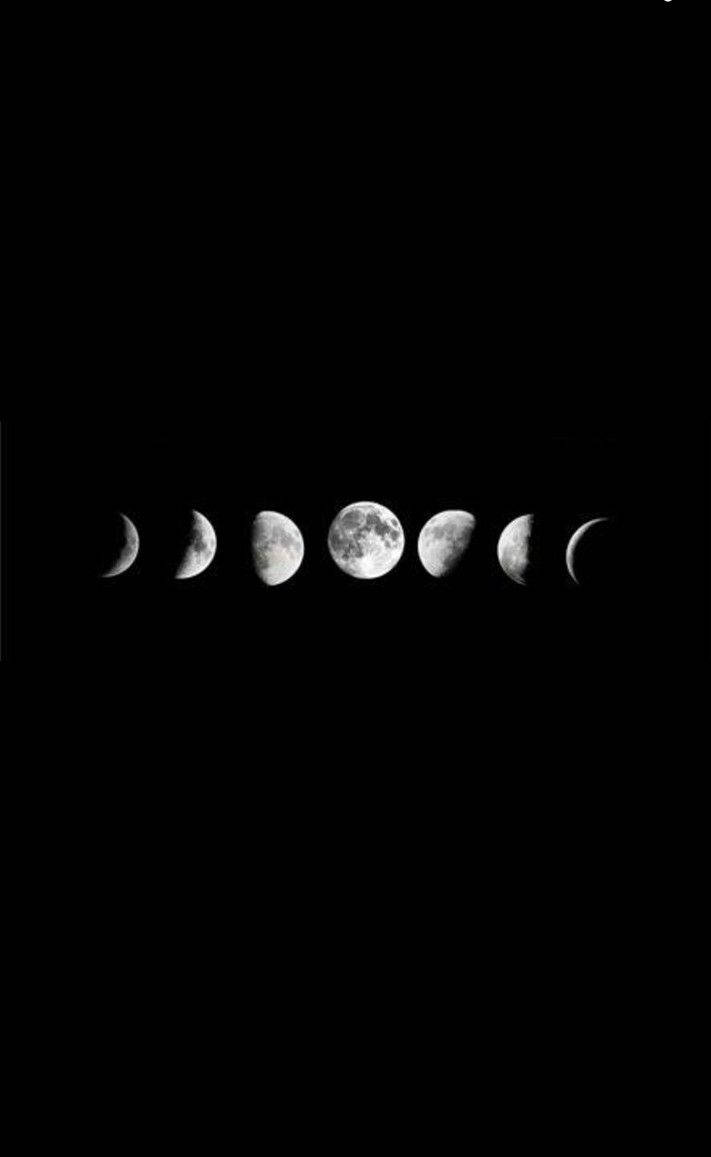 Black Moon, lunar phases, crescent moon, SD Phone Wallpaper