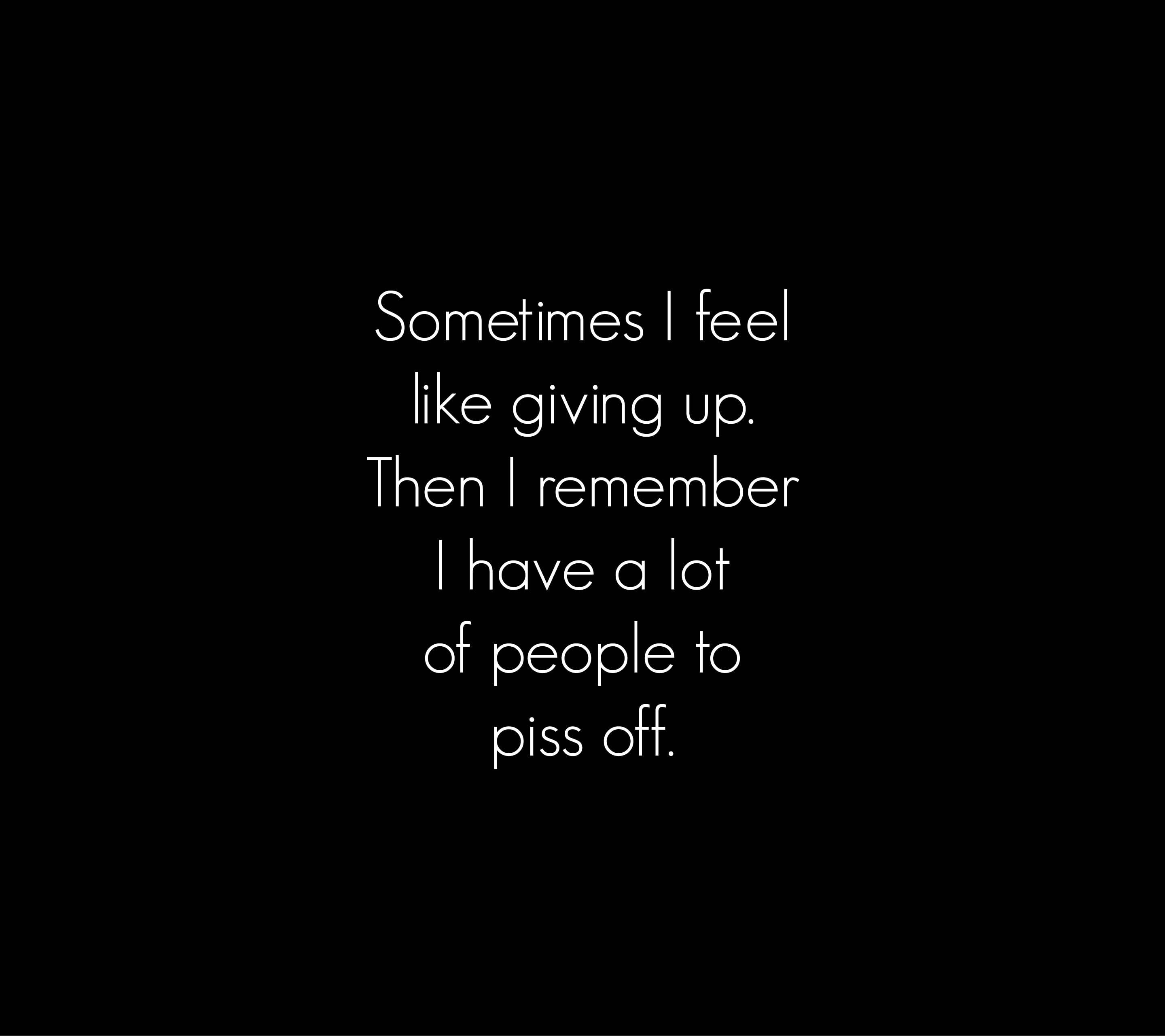 Black Motivation, white text, black background, 2K Desktop Wallpaper