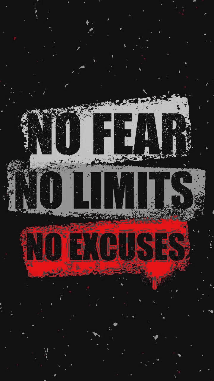 Black Motivation, no fear, no limits, HD Phone Wallpaper
