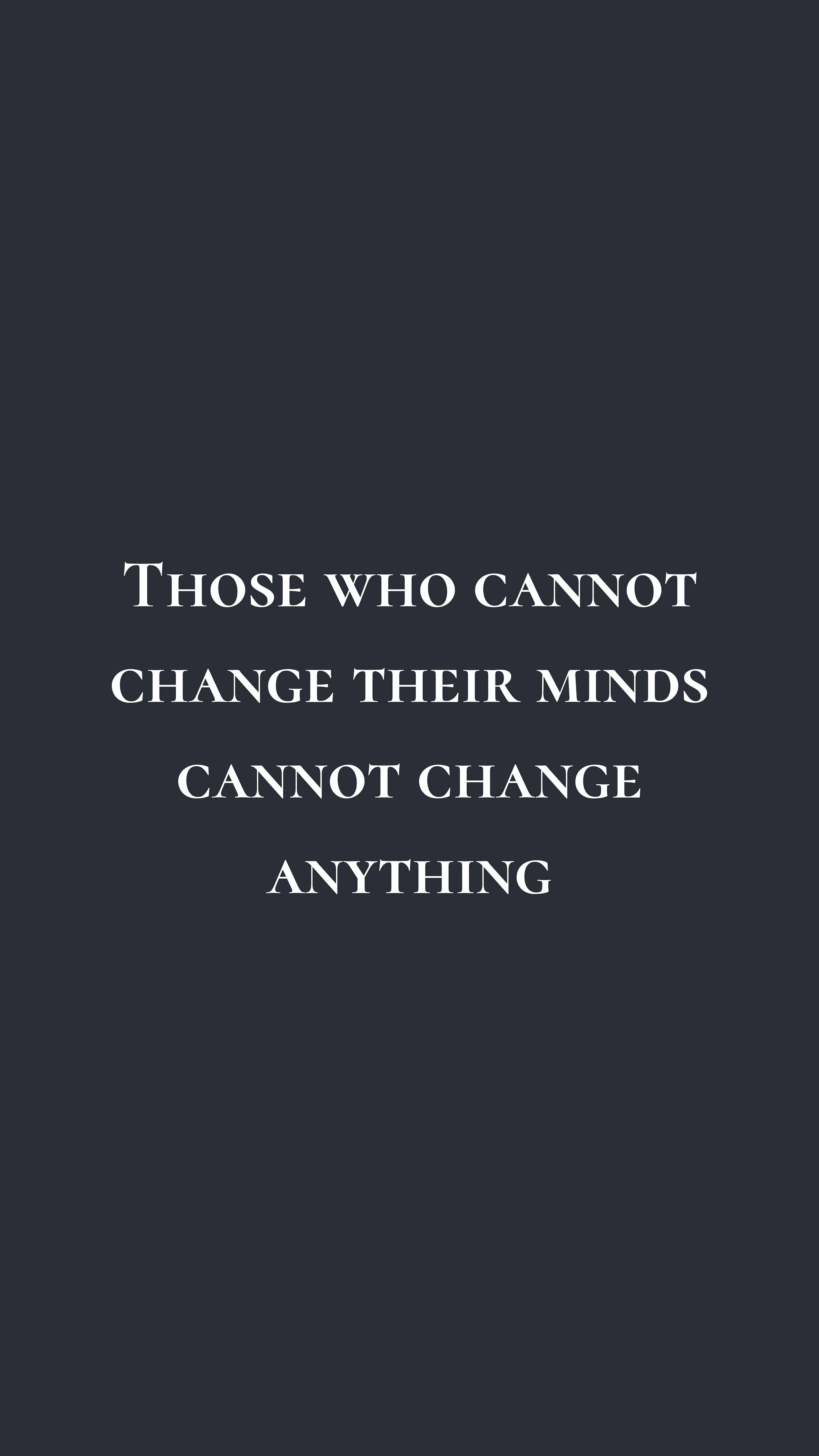 Black Motivation, white text, dark gray background, 5K Phone Wallpaper