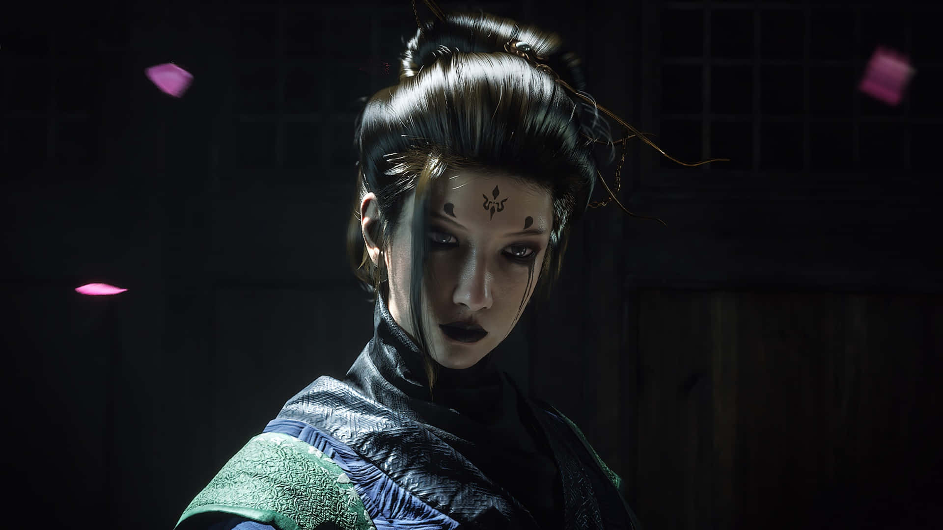 Black Myth Wukong, Dark Warrior, forehead mark, Full HD Desktop Wallpaper