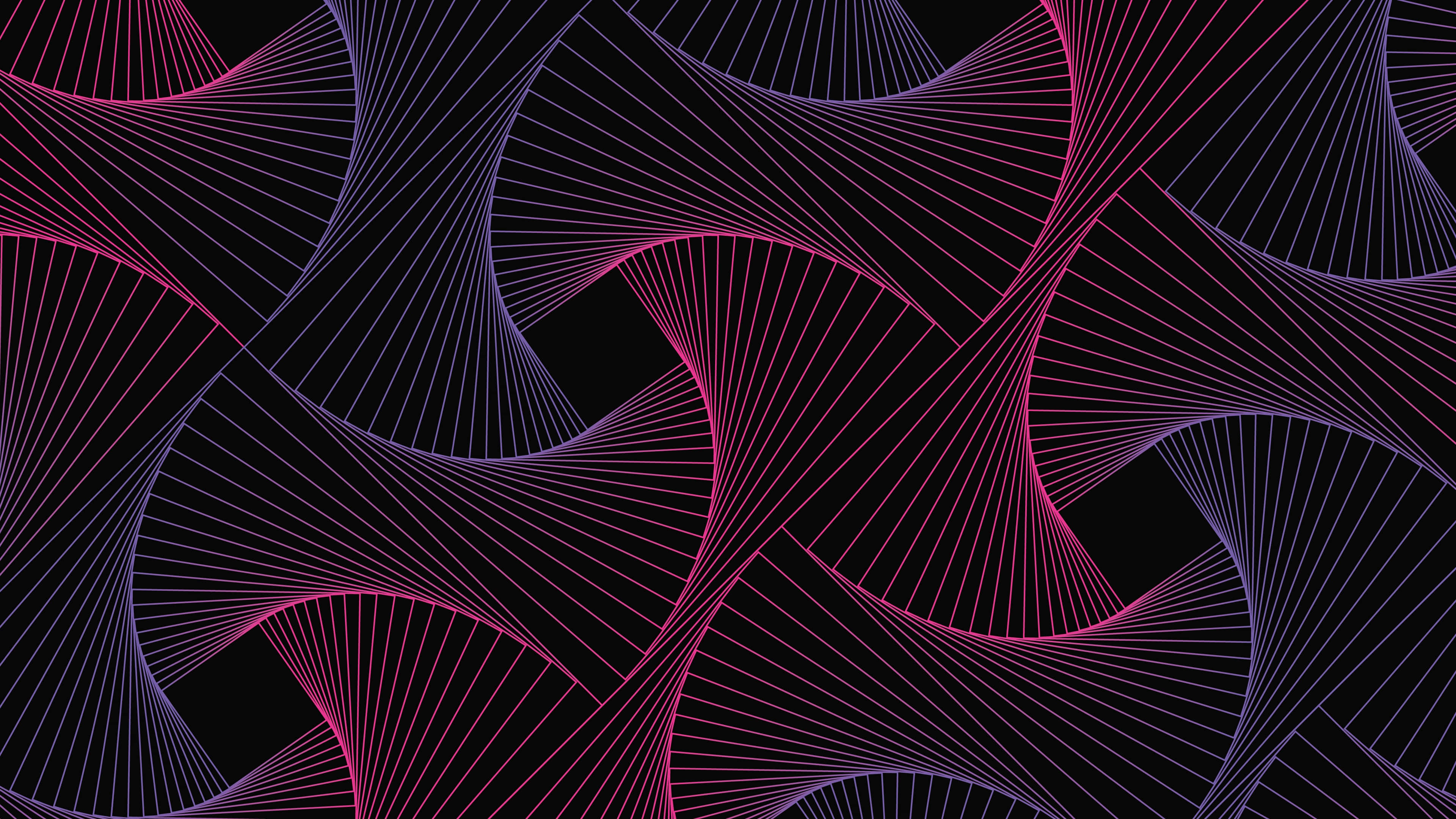 neon wave pattern, vibrant pink, purple glowing lines, 4K Desktop Wallpaper