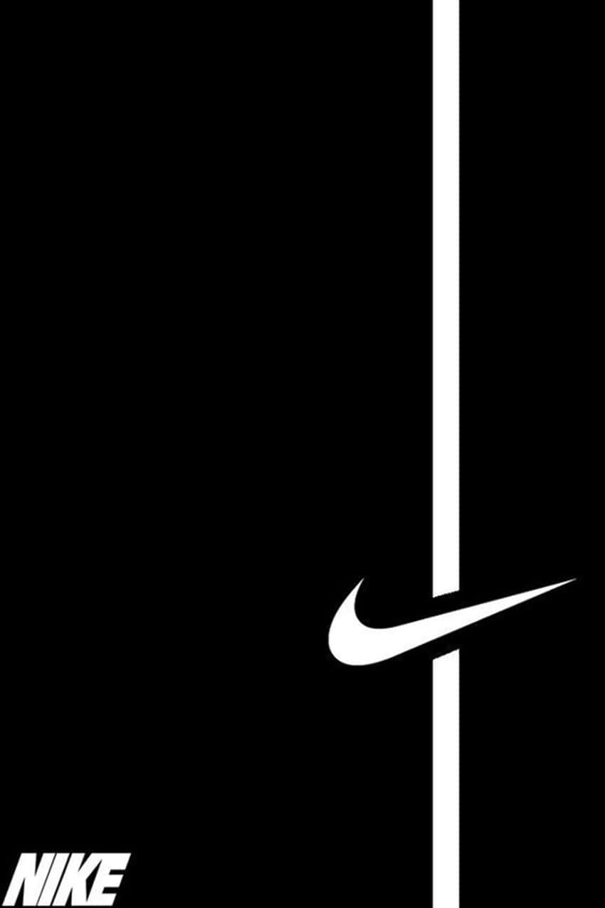 Black Nike, Nike, black and white, SD Phone Wallpaper
