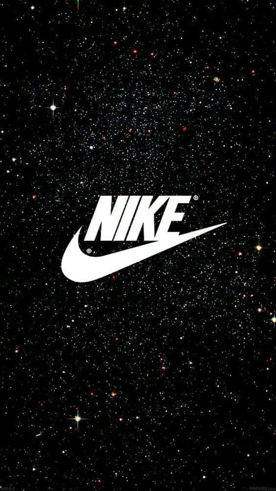 Black Galaxy Nike, White Nike logo, starry night sky, SD Phone Wallpaper
