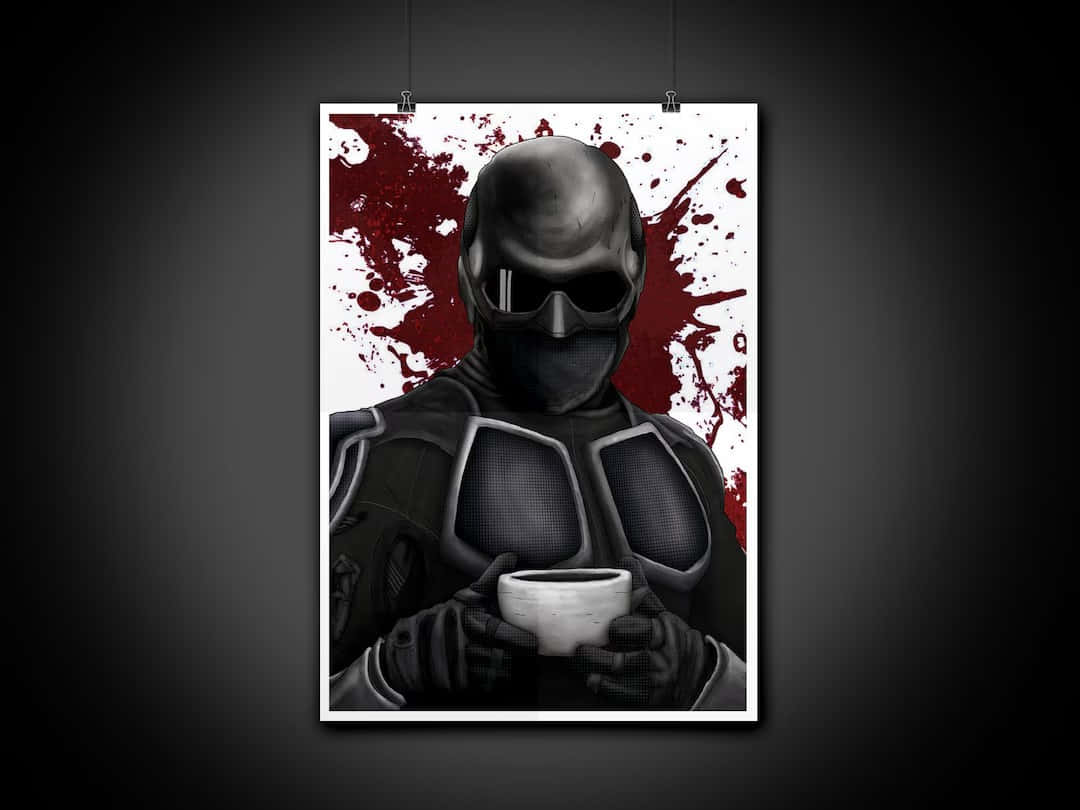 Black Noir, tactical gear, masked figure, SD Desktop Wallpaper