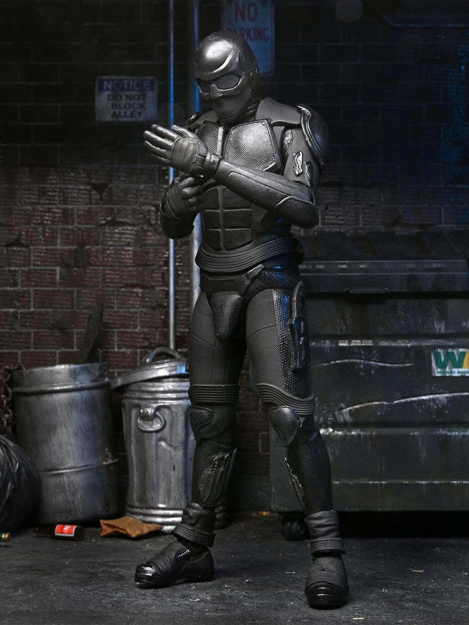 Black Noir, black armored figure, gritty alleyway, Full HD Phone Wallpaper