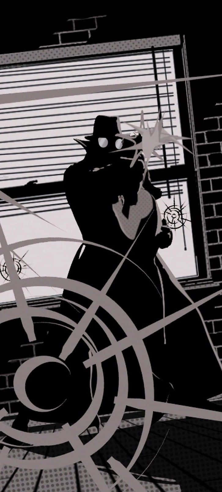 Black Noir, fedora, gun, HD Phone Wallpaper