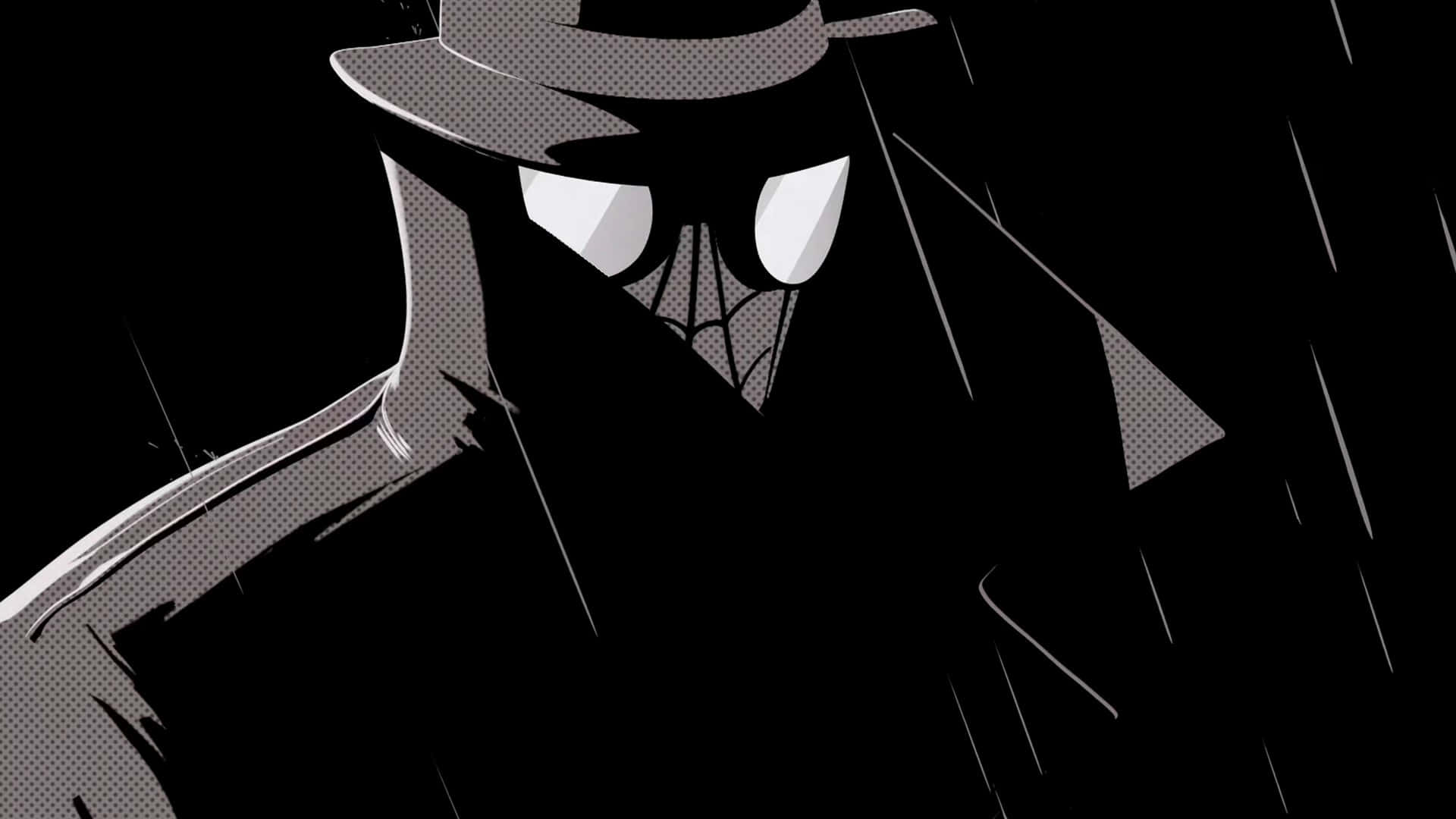 Black Noir, fedora, trench coat, Full HD Desktop Wallpaper