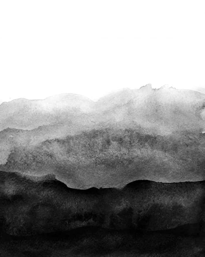 Black Ombre, black gray and white, watercolor gradient, SD Phone Wallpaper