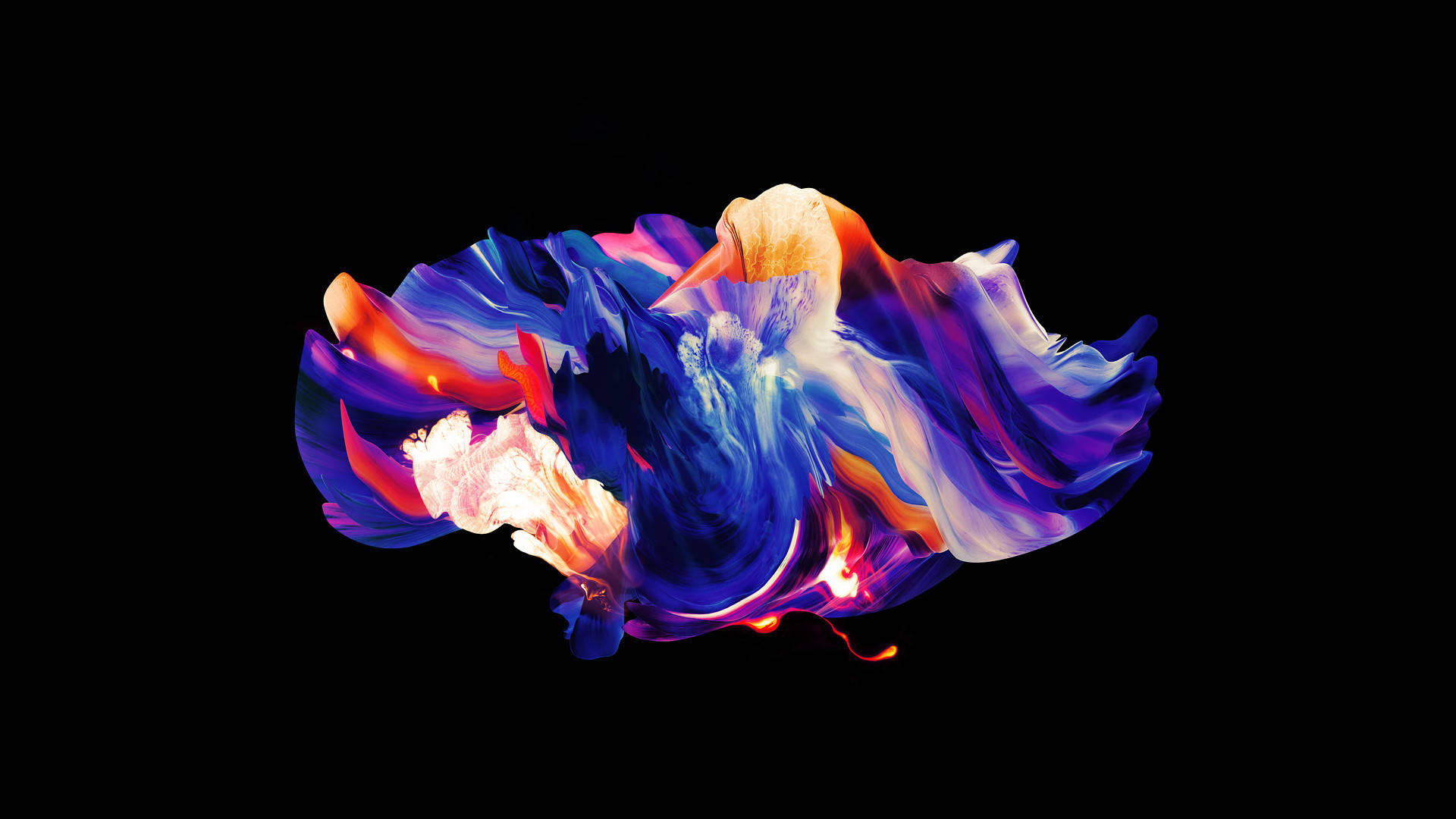 Oneplus Abstract Piece, electric blues, pinks, Full HD Desktop Wallpaper