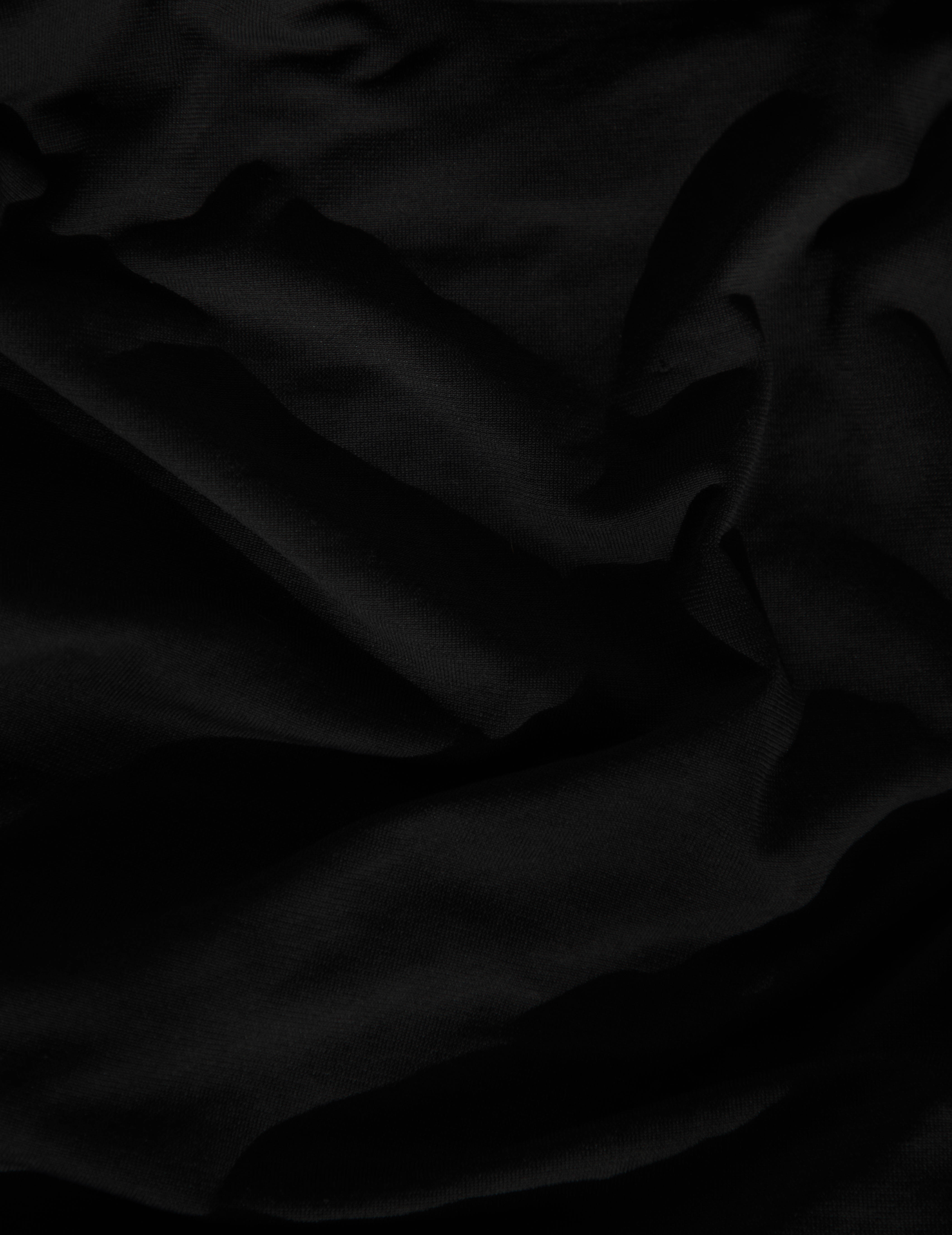 Black Page, luxurious black fabric, soft folds, 5K Phone Wallpaper
