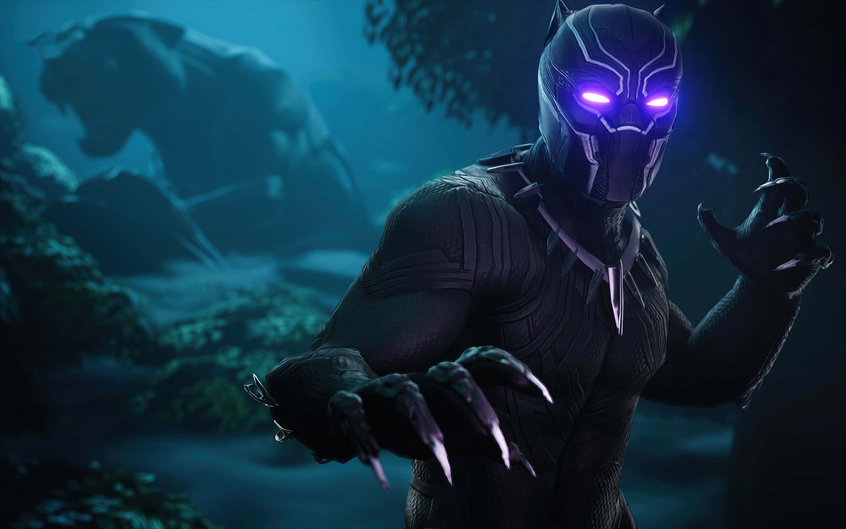Black Panther, Sunset, dark jungle, 2K Desktop Wallpaper
