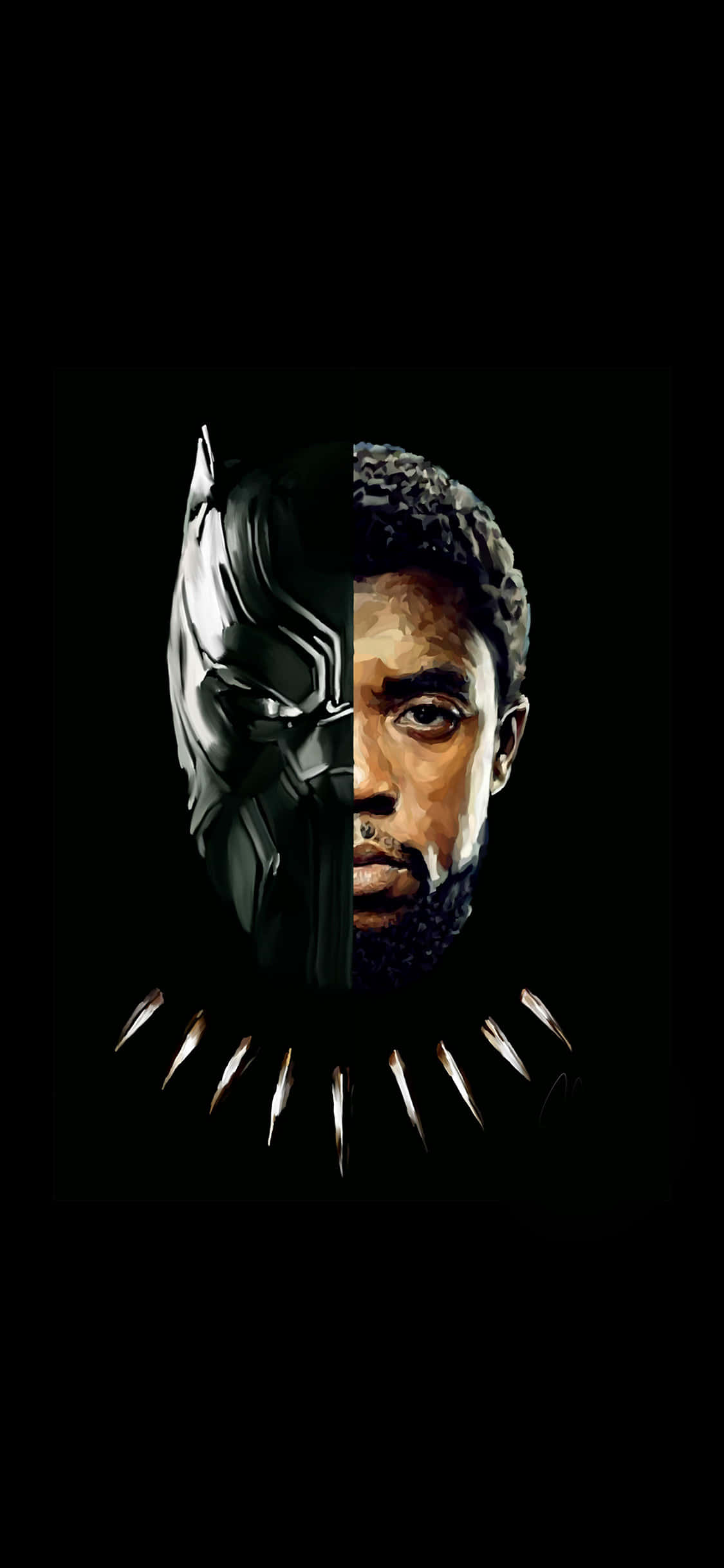 Black Panther, mask, face, Full HD Phone Wallpaper