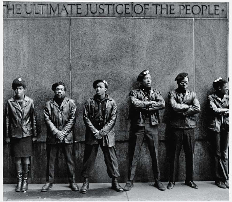 Black Panther Party, leather jackets, berets, SD Desktop Wallpaper
