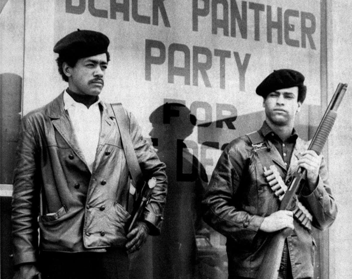 Black Panther Party, leather jackets, berets, SD Desktop Wallpaper