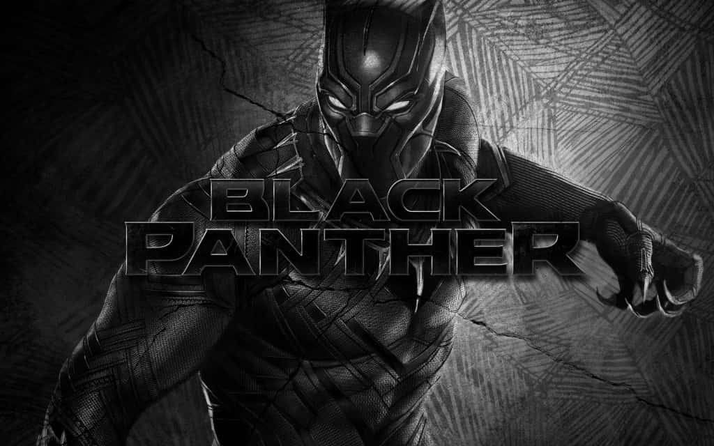 Black Panther, iconic suit, cracked textured background, SD Desktop Wallpaper