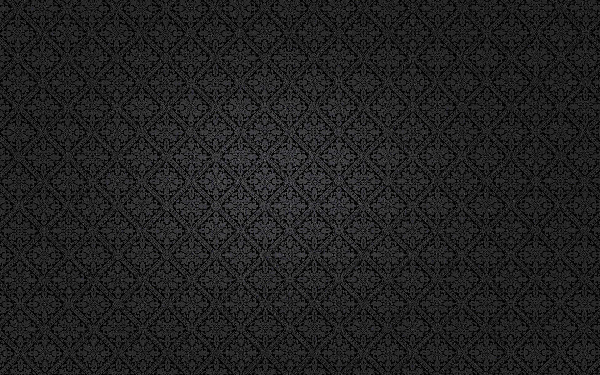 Classic Black Floral Diamond Pattern, diamond-shaped ornamental patterns, subtle gray tones, Full HD Desktop Wallpaper