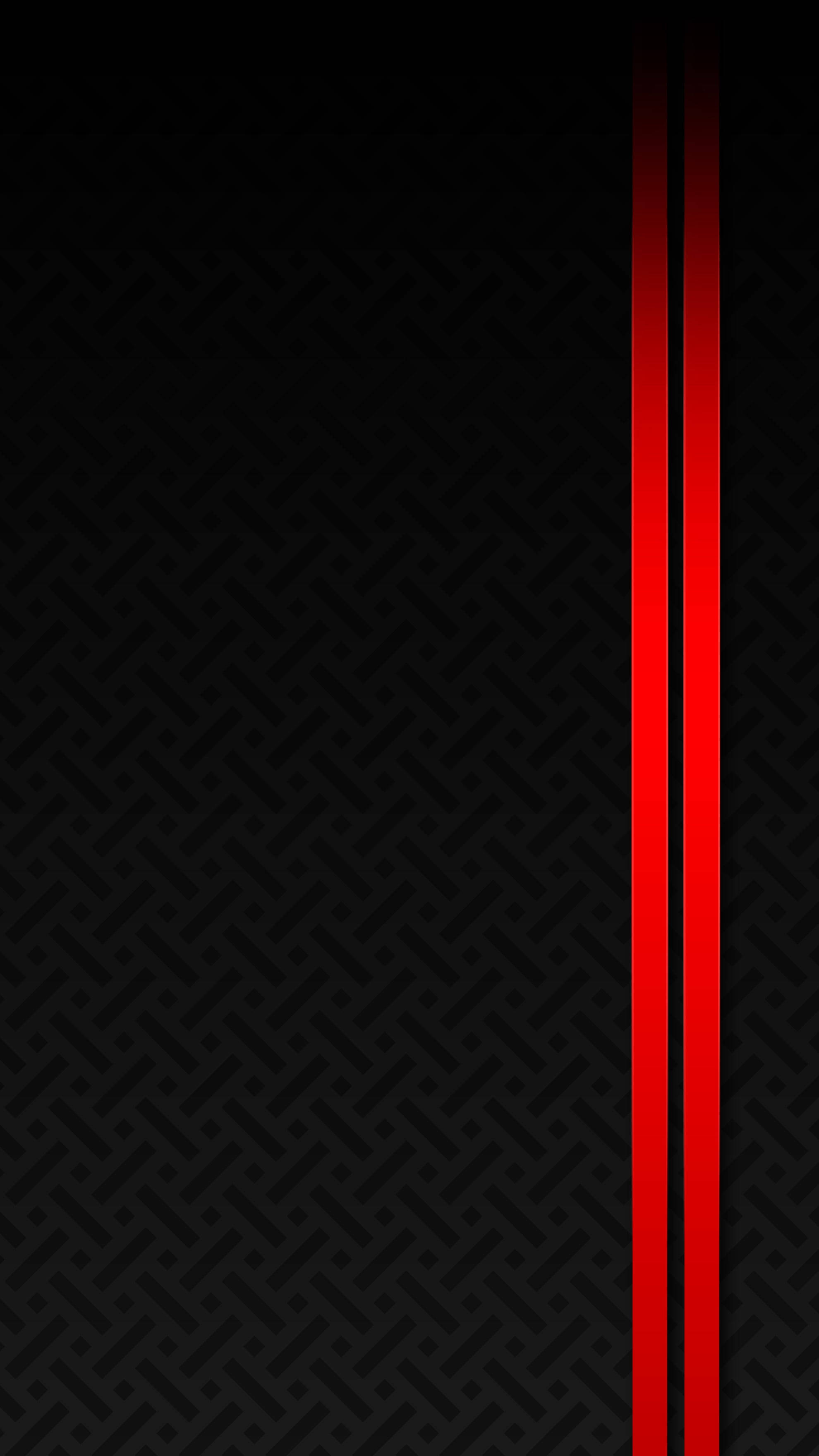 black, textured diamond plate pattern, bold vertical red stripe, 2K Phone Wallpaper