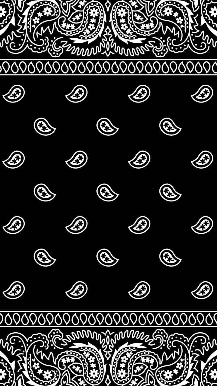 paisley, black, white, HD Phone Wallpaper