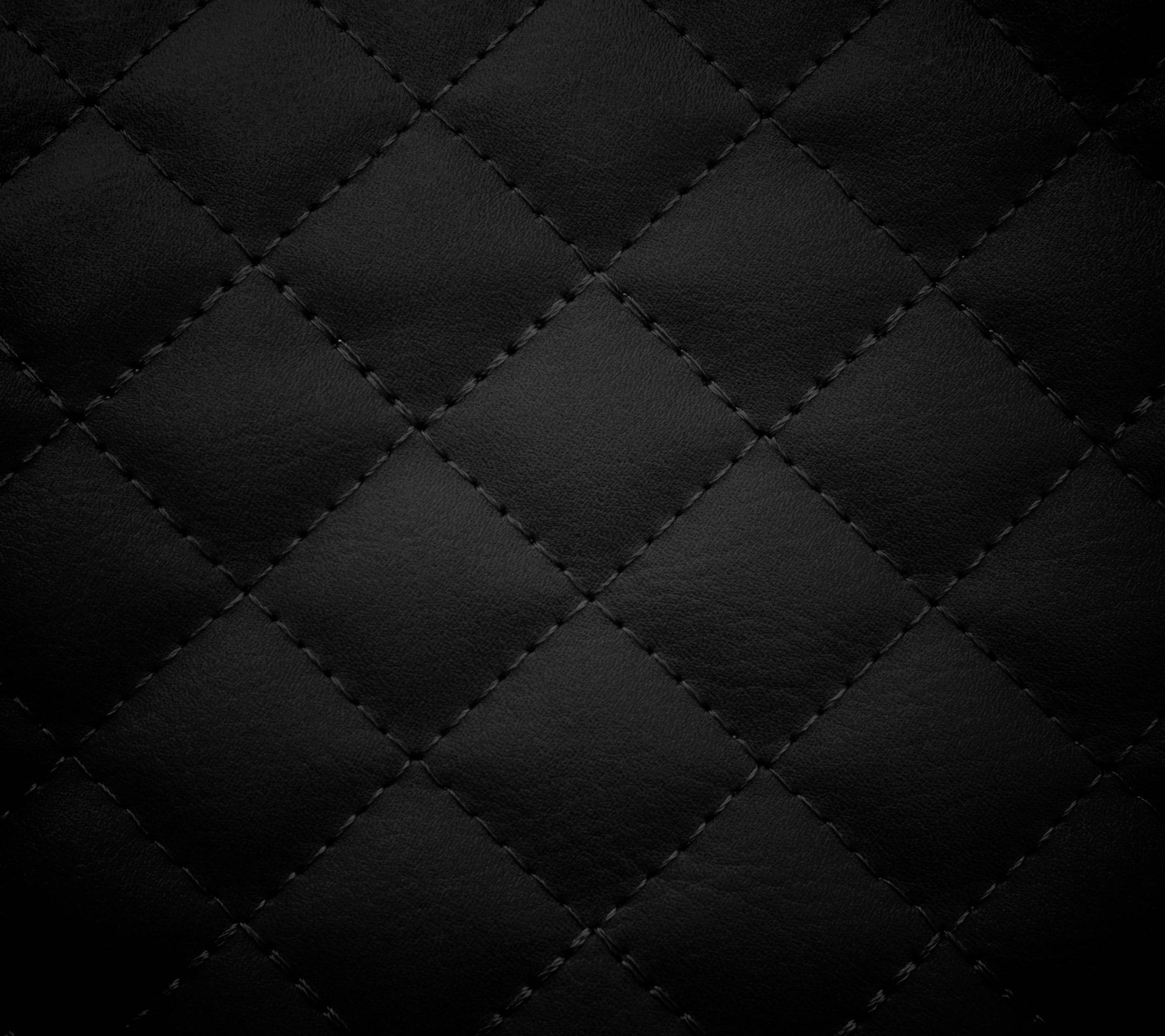 quilted leather, diamond stitching, black, Full HD Desktop Wallpaper