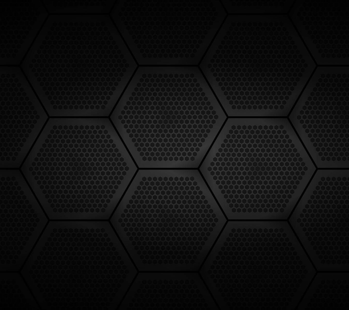 abstract hexagon, metallic black, perforated texture, HD Desktop Wallpaper