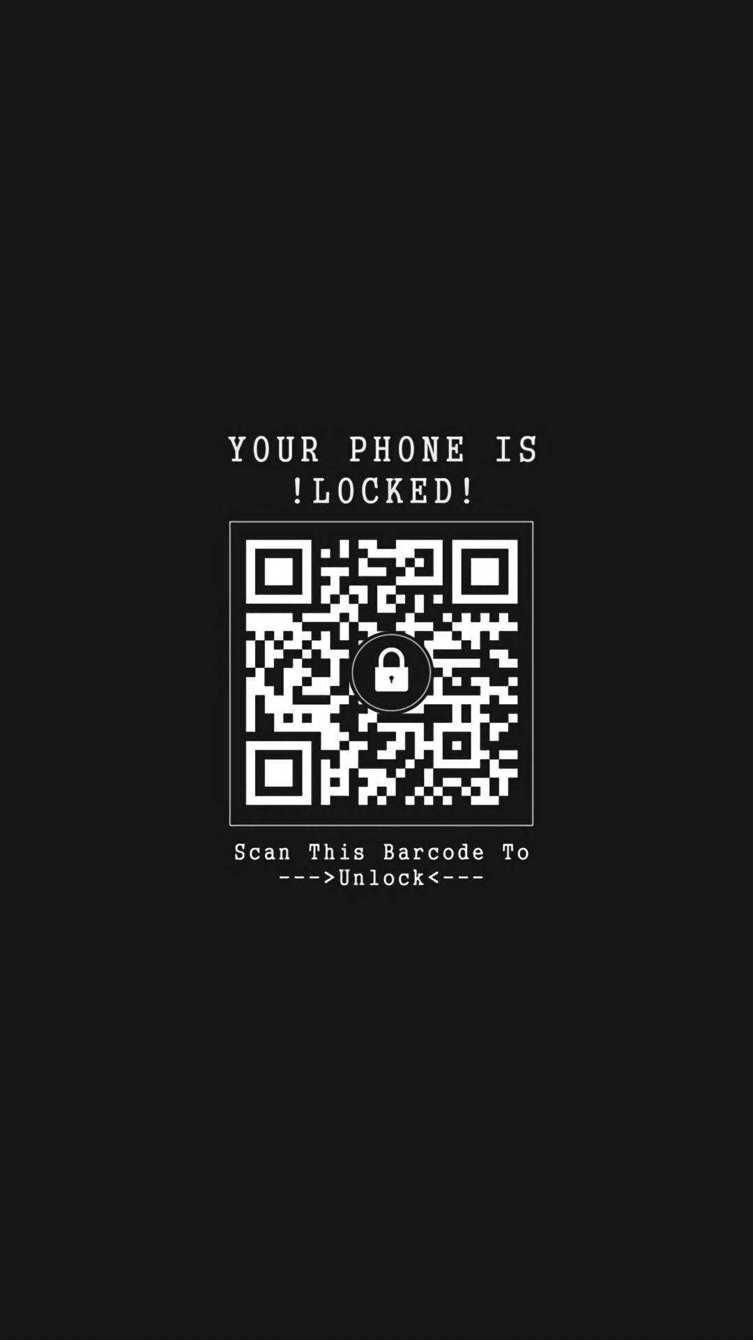QR code, black background, white QR code, Full HD Phone Wallpaper