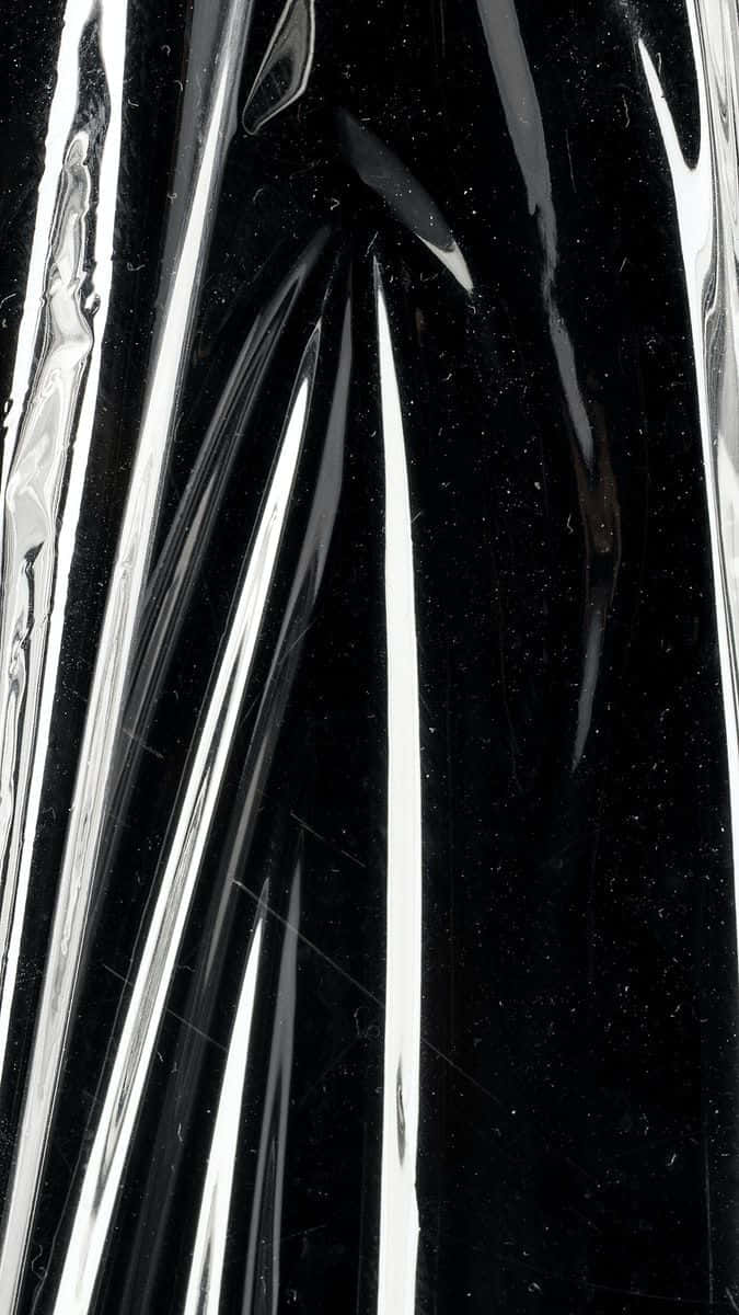 black plastic, silver lining, crinkled black plastic wrap, SD Phone Wallpaper