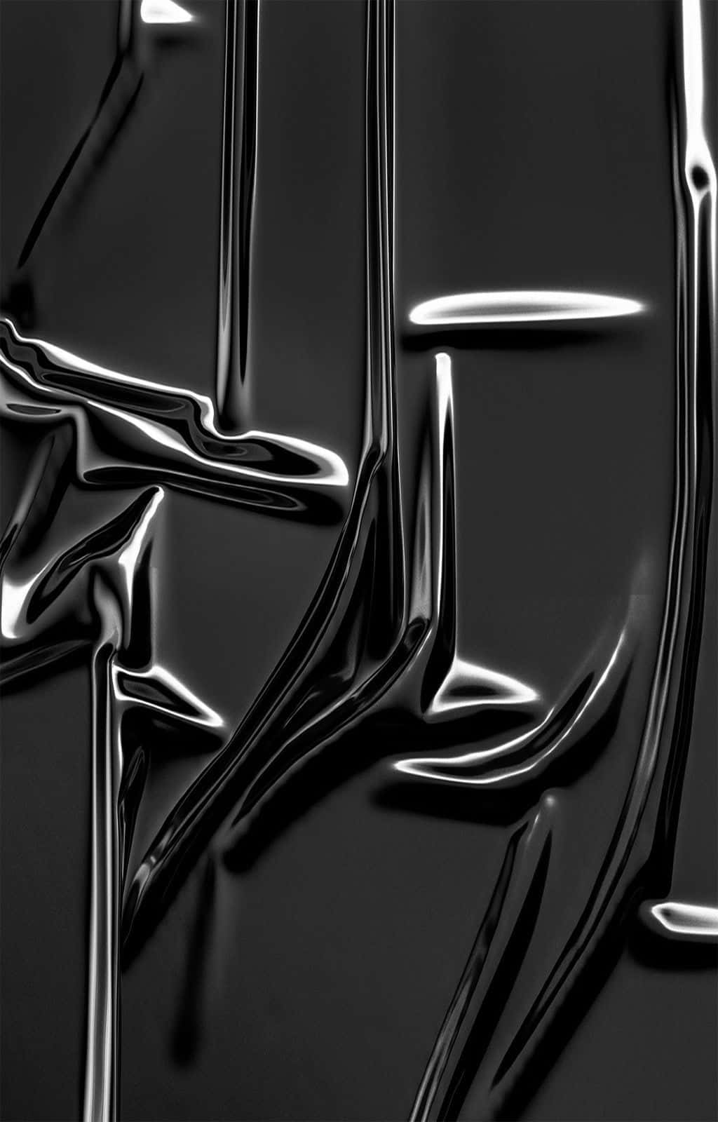 Black Plastic, glossy black liquid metal, intricate reflective patterns, HD Phone Wallpaper