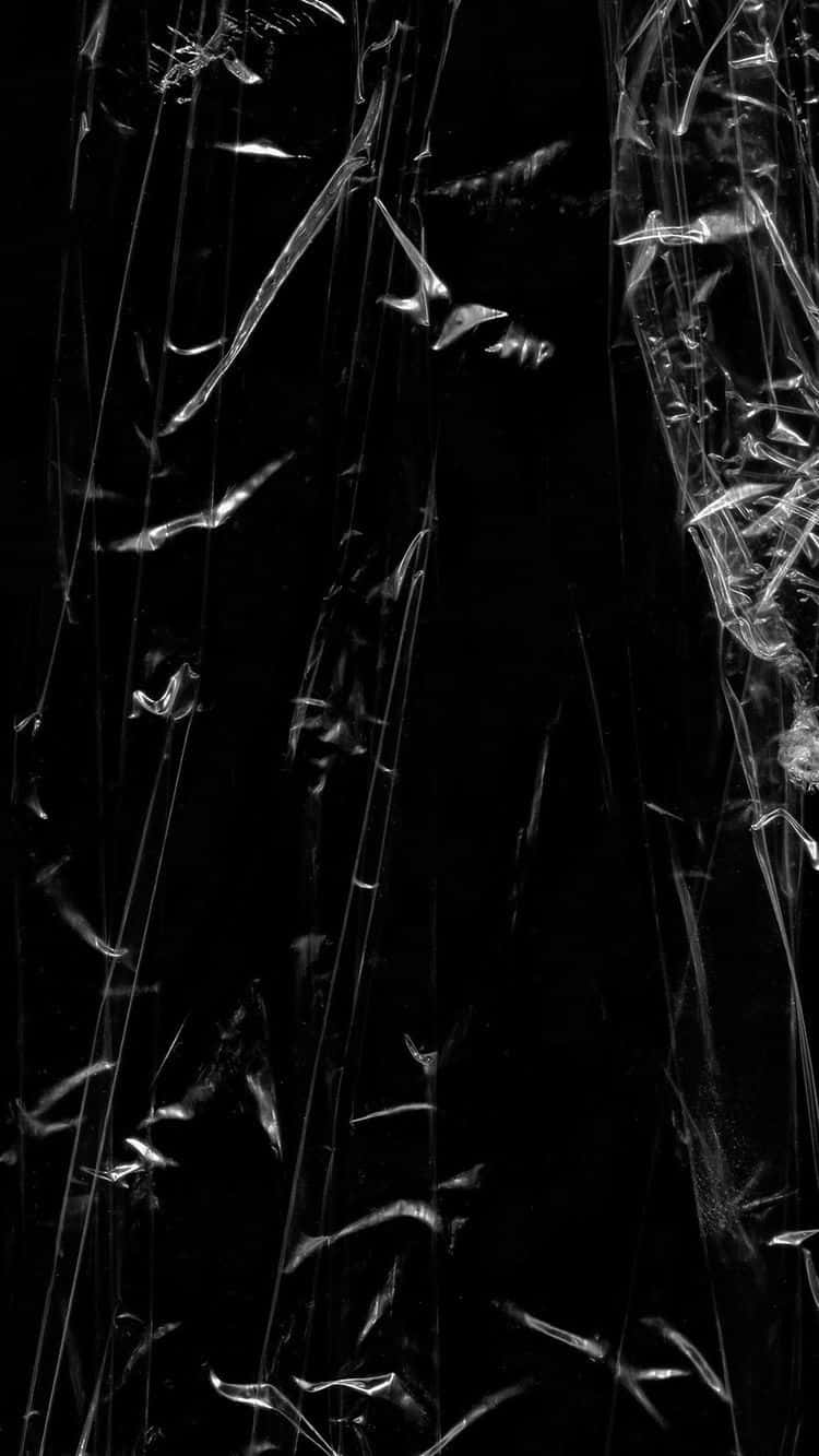 Black Plastic, cracked glass, black and white, HD Phone Wallpaper