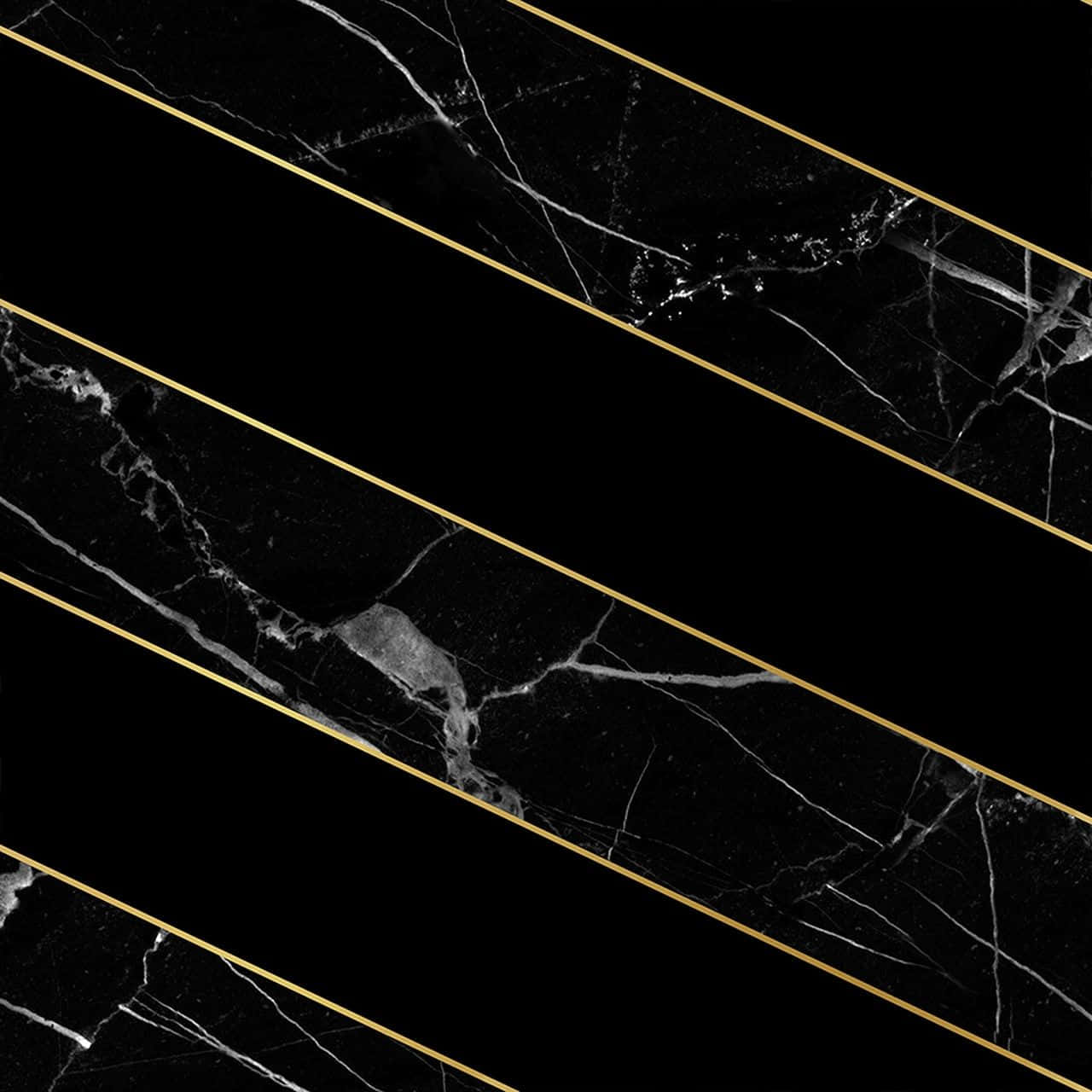 Black Plastic Diagonal Pattern, diagonal gold lines, sleek black marble surface, HD Desktop Wallpaper