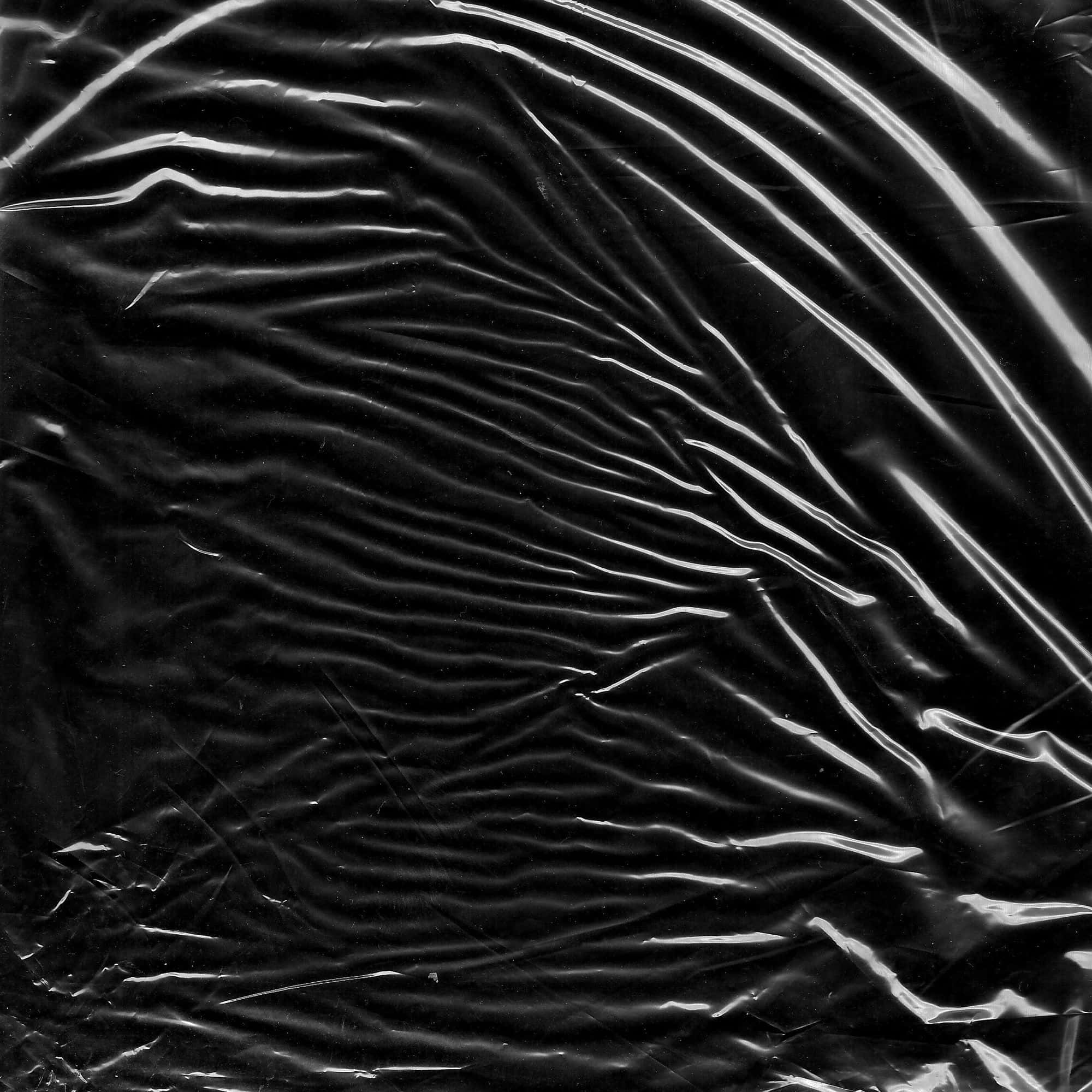black plastic, crinkled black plastic wrap, bright white highlights, Full HD Desktop Wallpaper