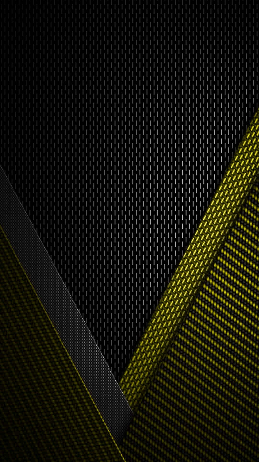 black metallic, glowing yellow, diagonal geometric pattern, Full HD Phone Wallpaper