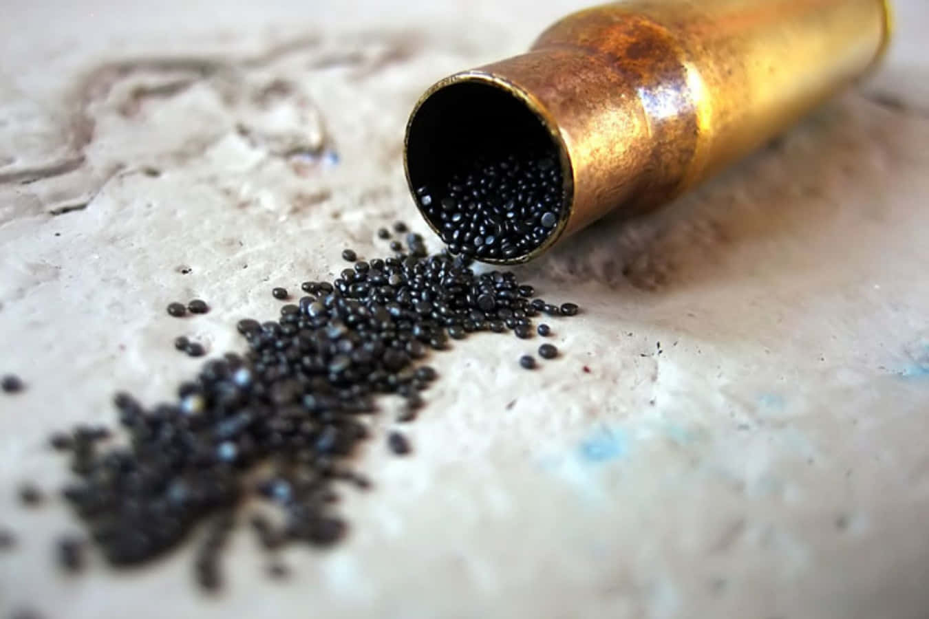 Black Powder, brass bullet casing, black pellets, HD Desktop Wallpaper