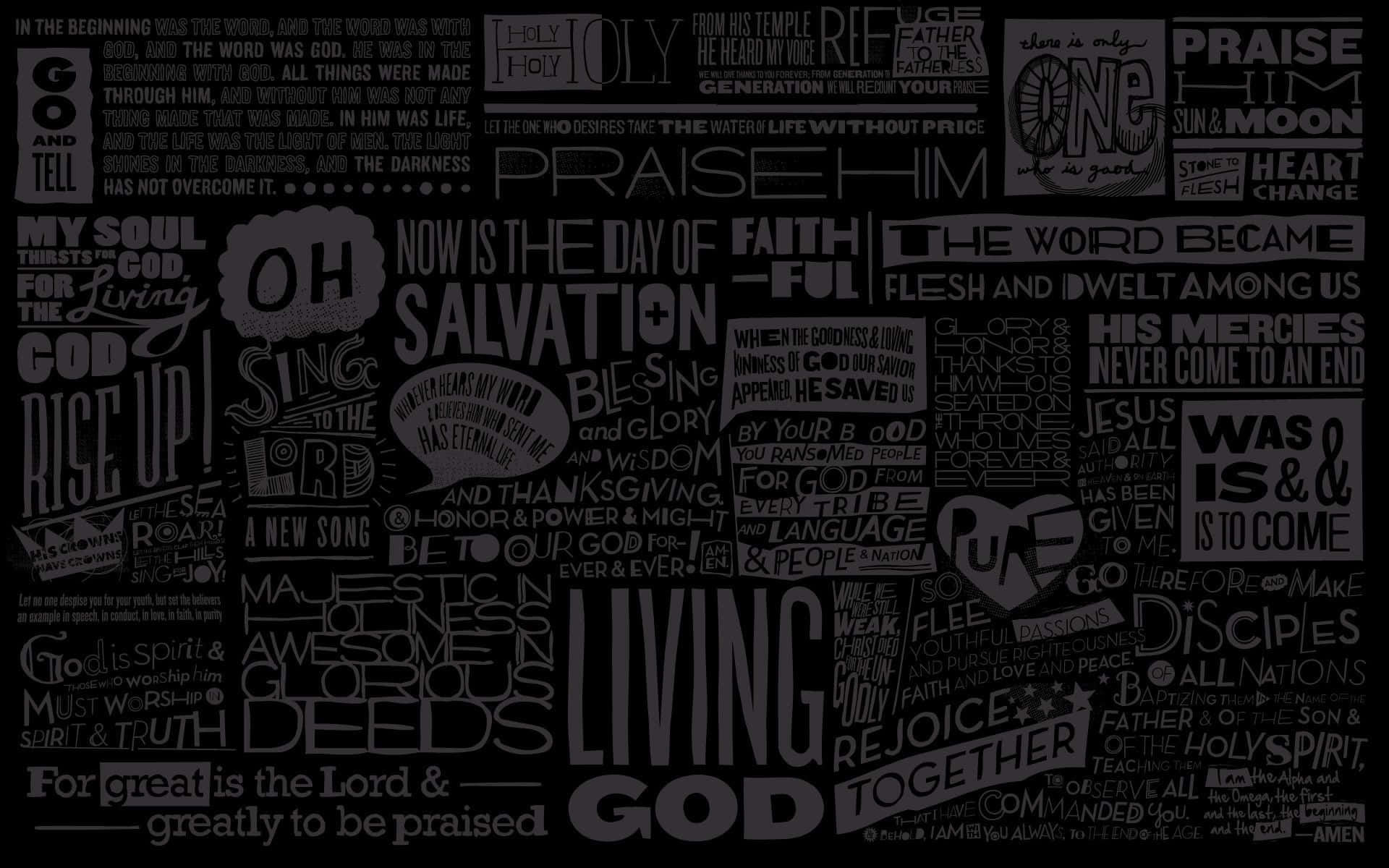 Black Power, dark textured collage, bold religious phrases, Full HD Desktop Wallpaper
