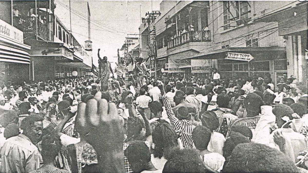 Black Power, black and white photo, dense crowd, SD Desktop Wallpaper