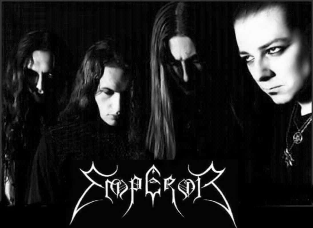 black metal music, high-contrast black and white band portrait, gothic lettering, SD Desktop Wallpaper