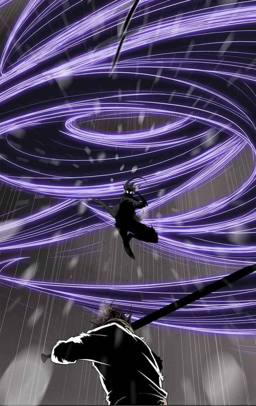 Dark Power, purple energy beams, rainstorm, HD Phone Wallpaper