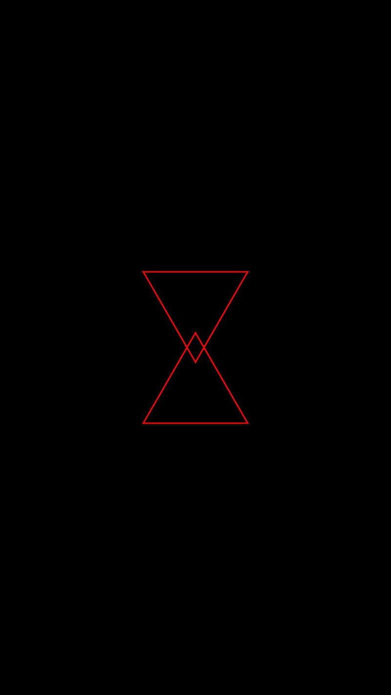 Black Pyramid, red outline, hourglass, HD Phone Wallpaper