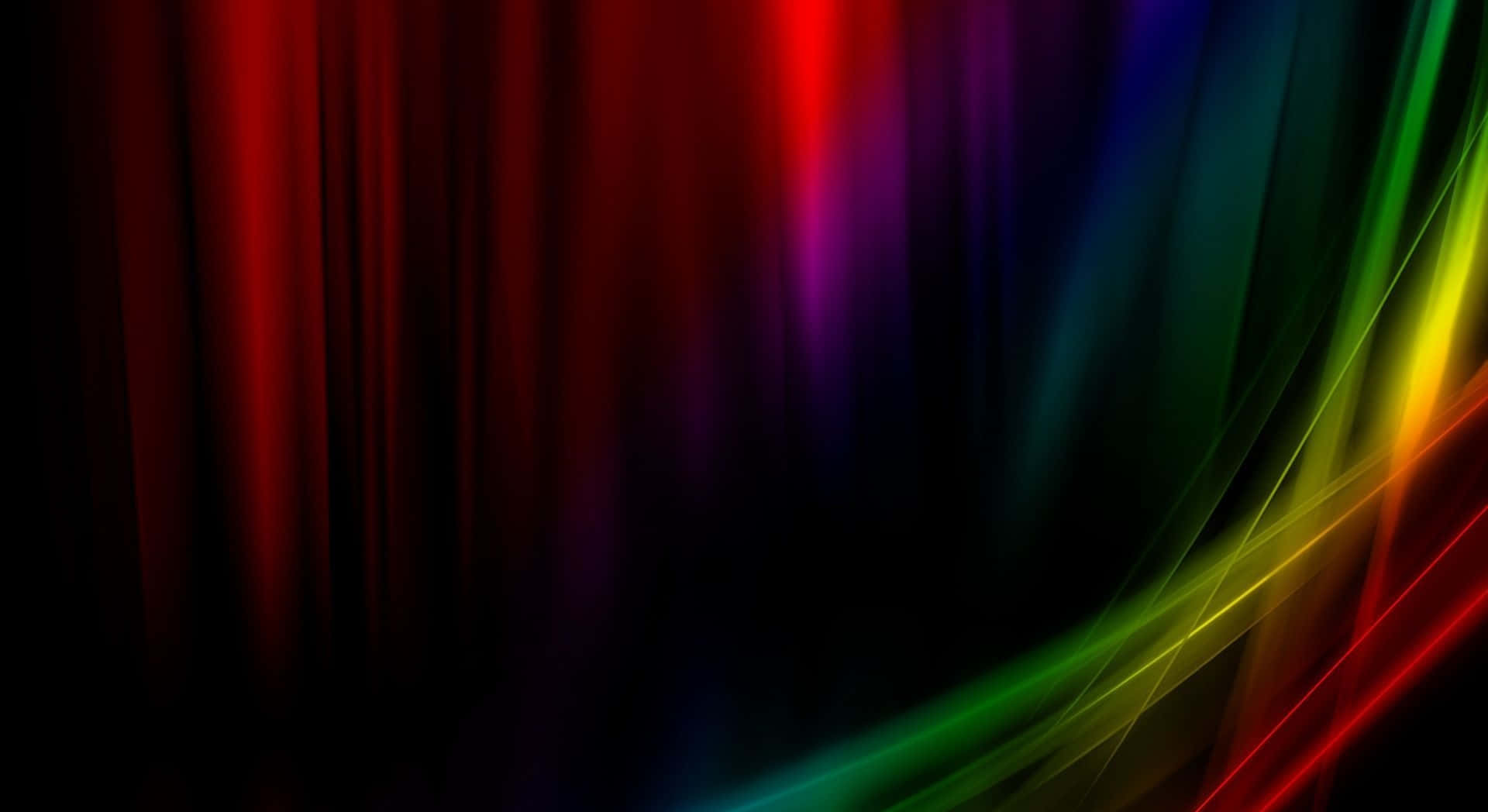 Black Rainbow, rainbow light streaks, dark background, Full HD Desktop Wallpaper