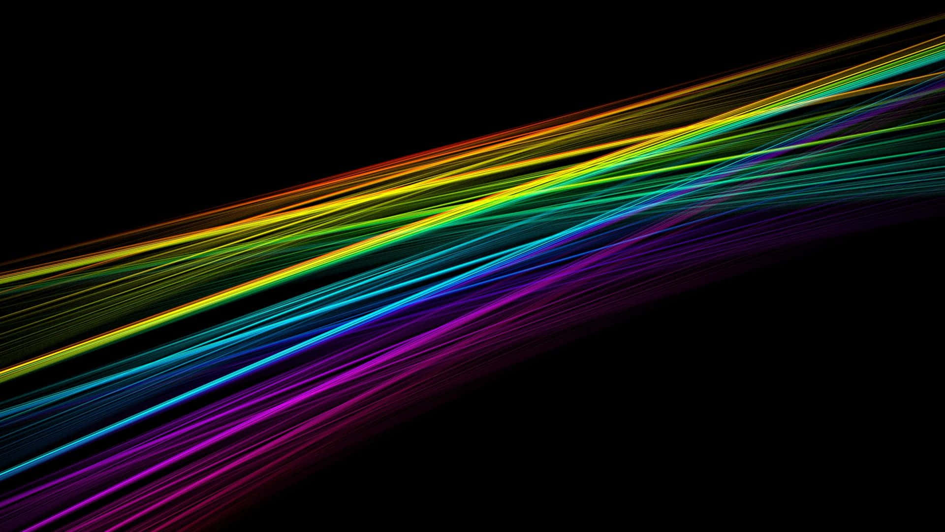 Black Rainbow, bright blue sky, vibrant rainbow light streaks, Full HD Desktop Wallpaper