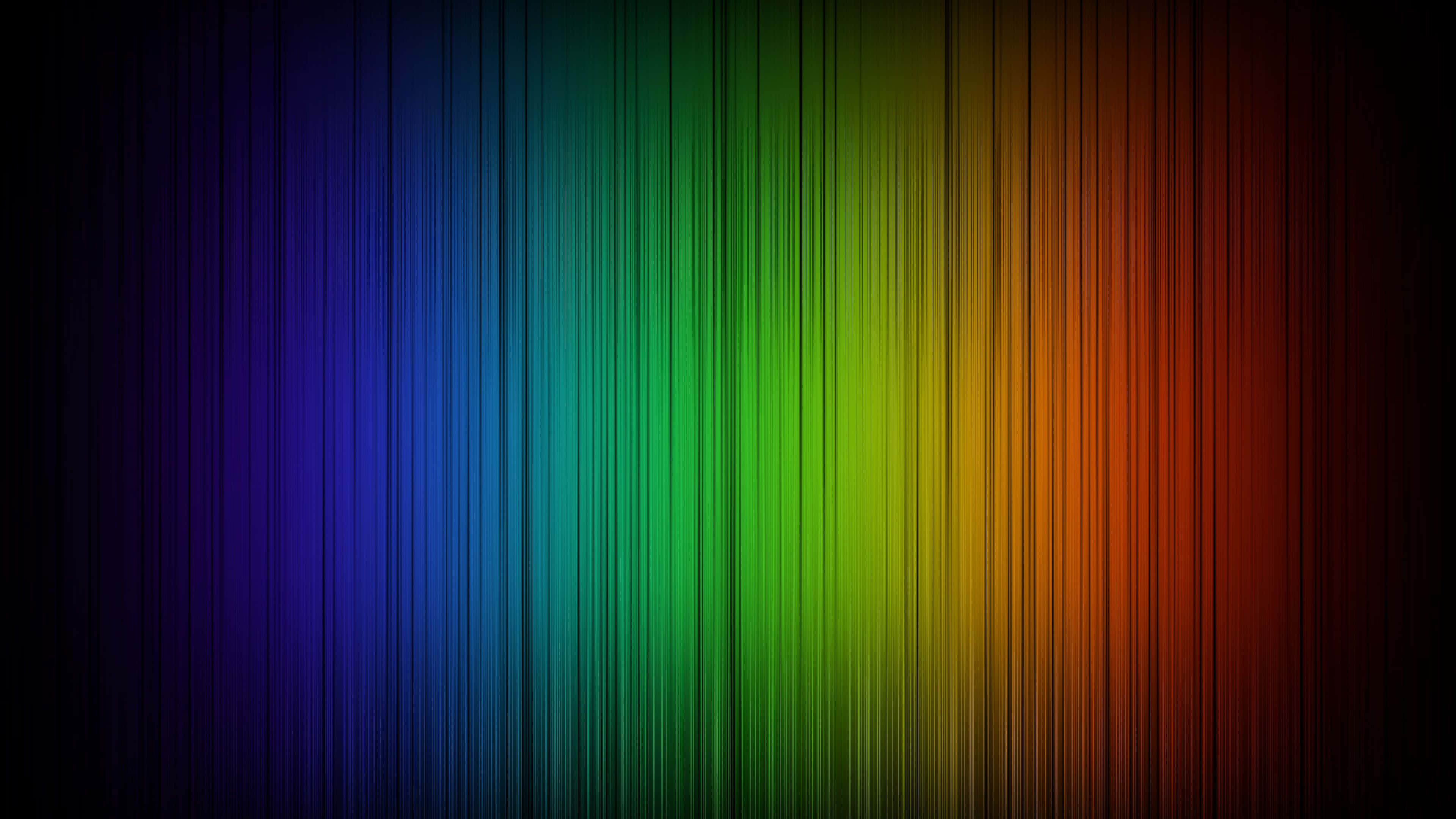 Black Rainbow, vertical rainbow stripes, deep blue, 4K Desktop Wallpaper