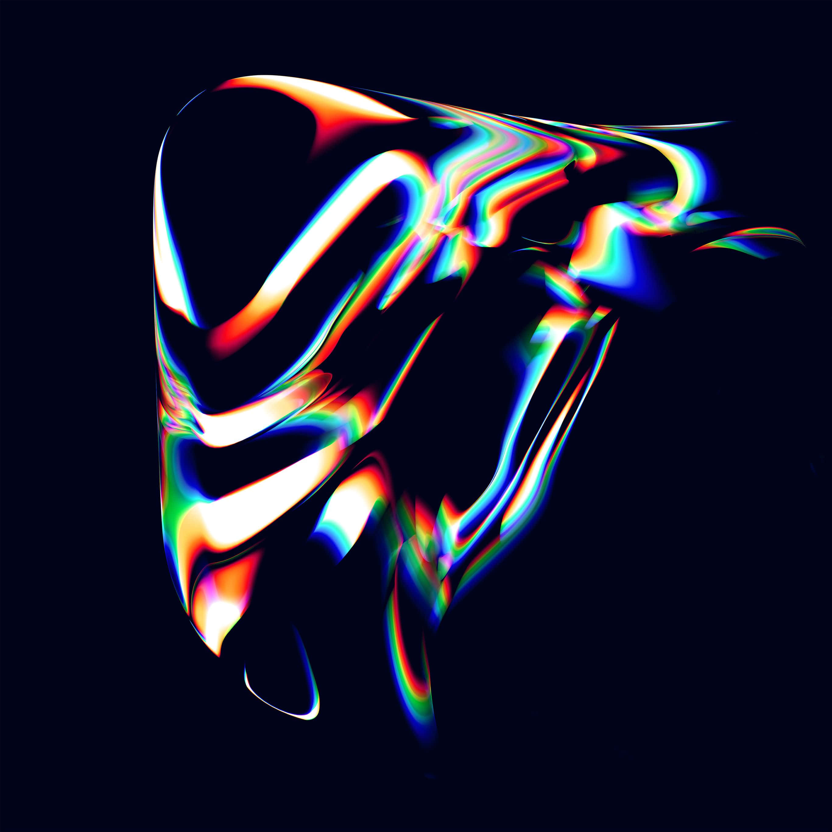 Black Rainbow, neon rainbow hues, deep black background, 2K Desktop Wallpaper