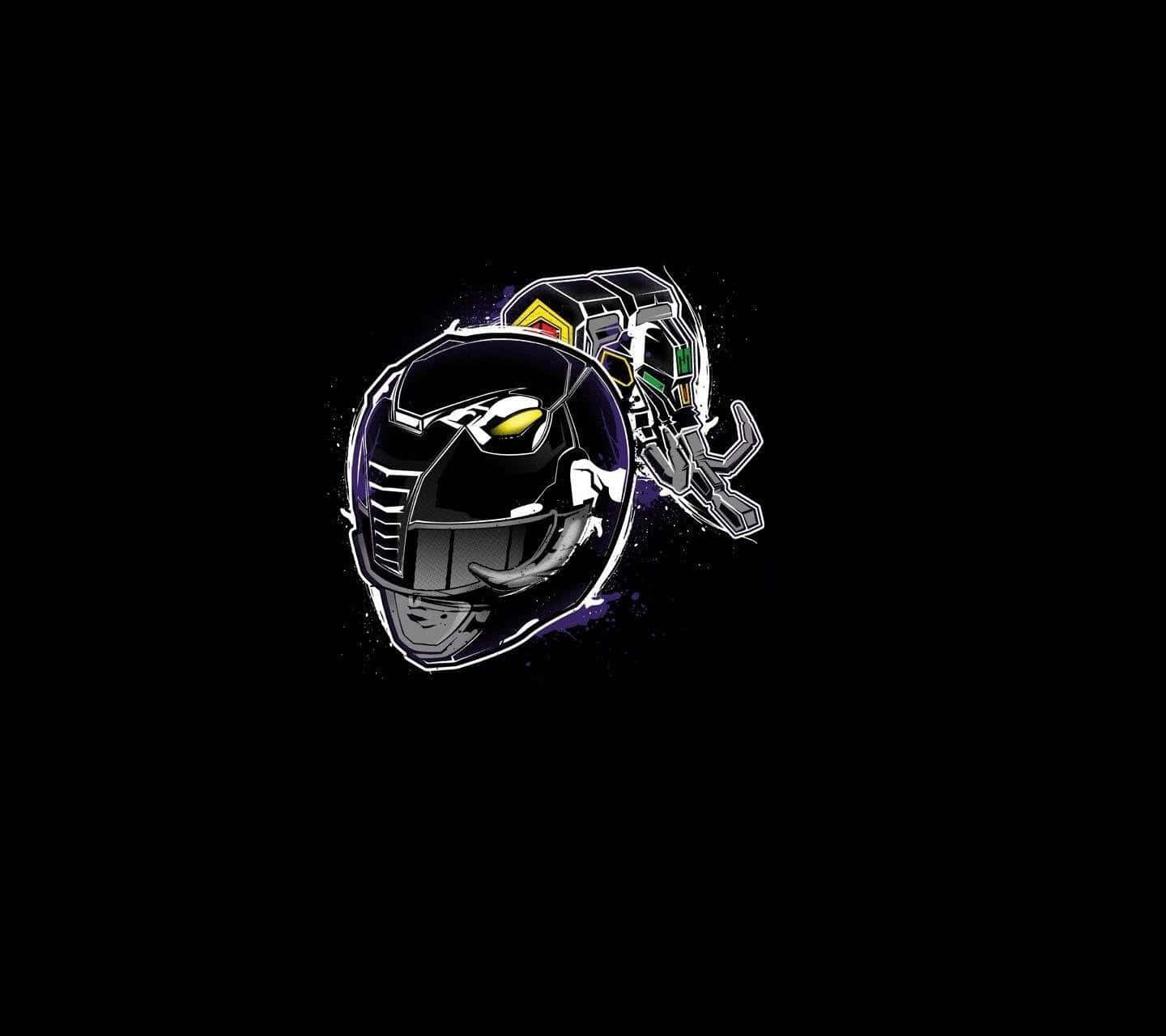 Black Ranger, helmet, glowing eyes, HD Desktop Wallpaper