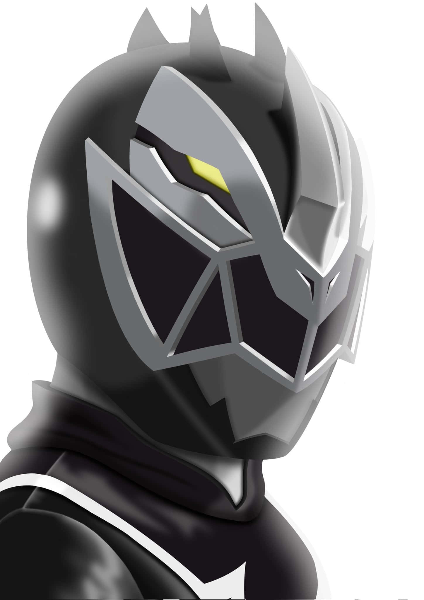 Black Ranger, helmet, black and silver, Full HD Phone Wallpaper