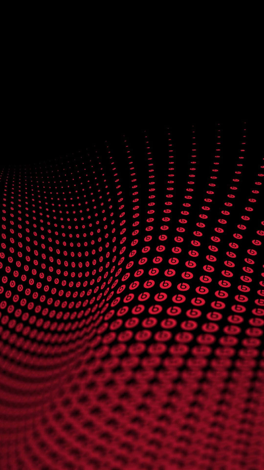 Black/Red iPhone, glowing red dots, digital tunnel effect, Full HD Phone Wallpaper