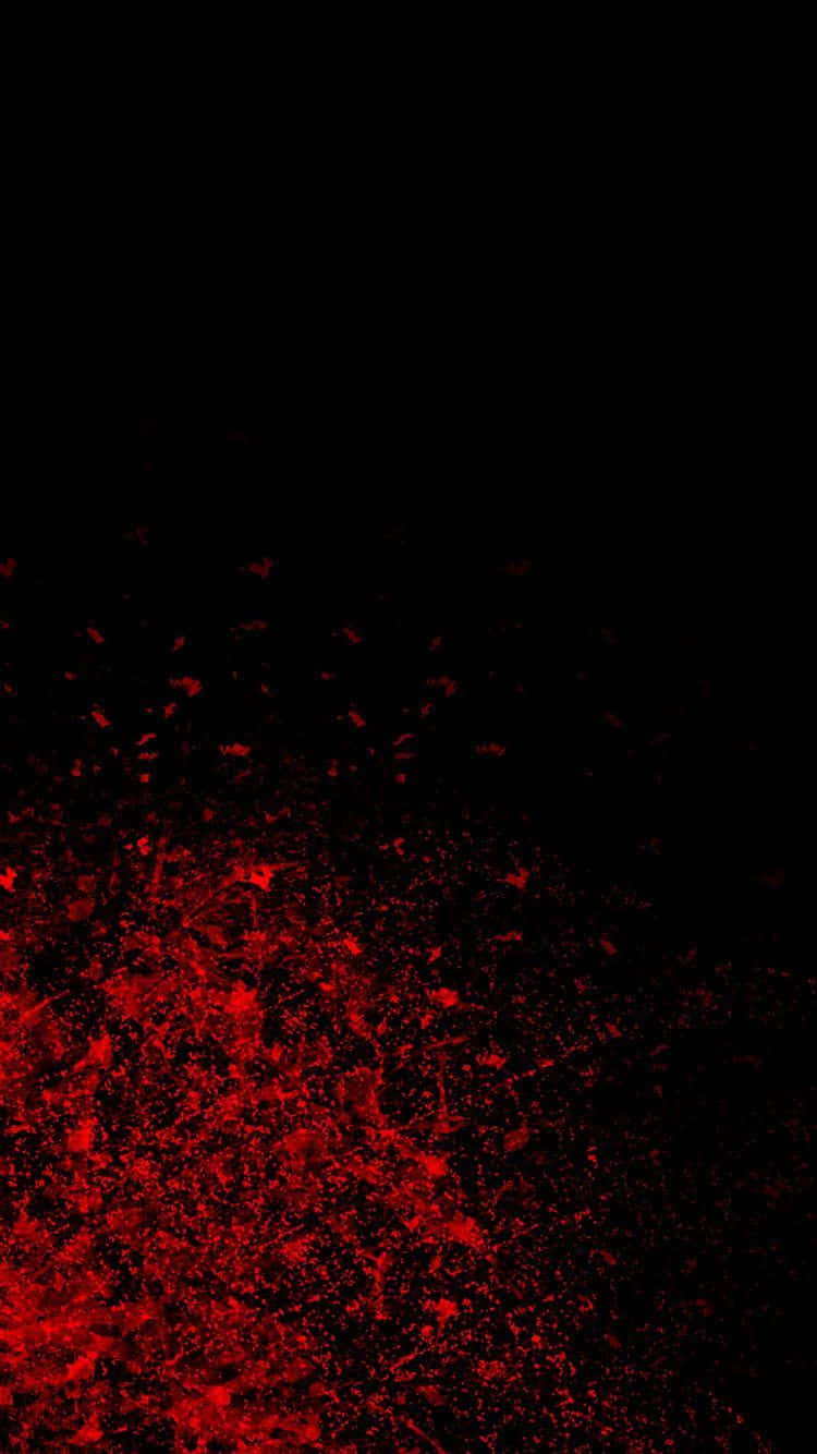 Black-Red iPhone, vibrant red particles, deep black background, HD Phone Wallpaper