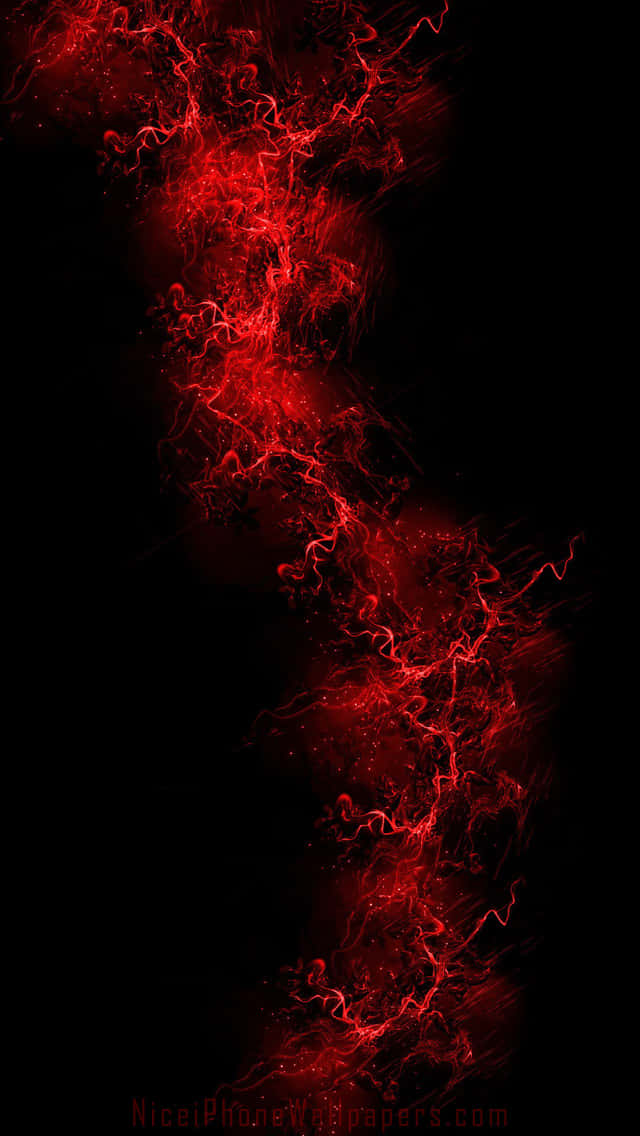 black, red, electric energy, SD Phone Wallpaper