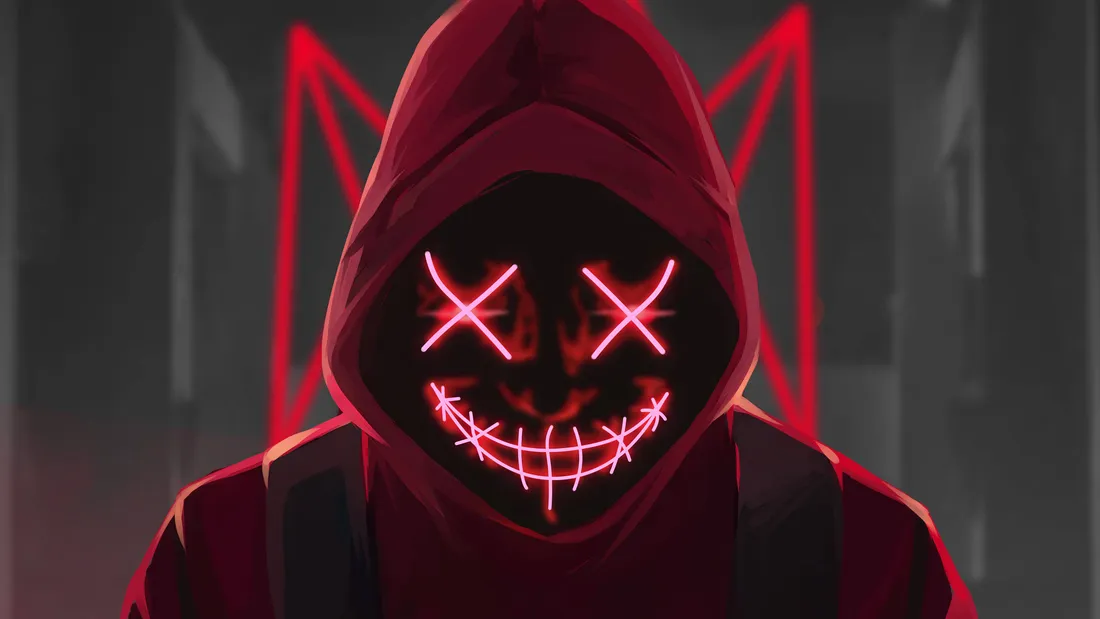 Black Red Neon